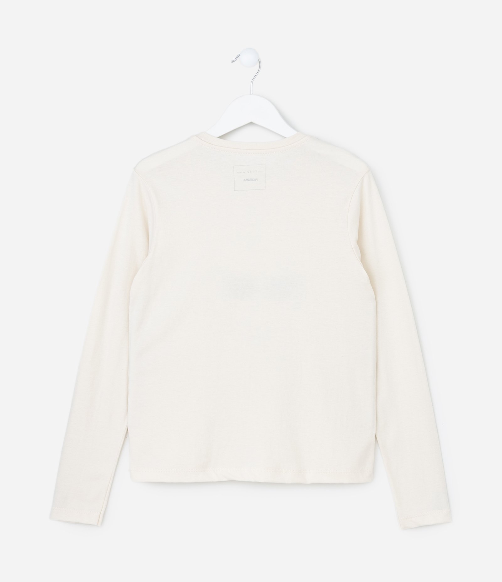 Camiseta Infantil com Estampa Gato de Óculos - Tam 5 a 14 Anos Off White 2