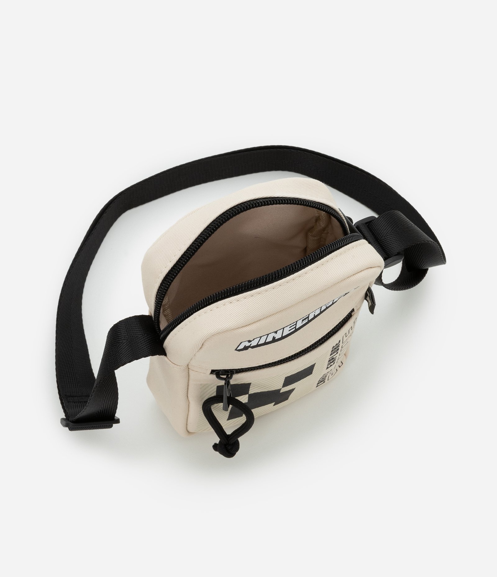 Bolsa Infantil Shouder Bag com Estampa Minecraft - Tam Único Bege 5