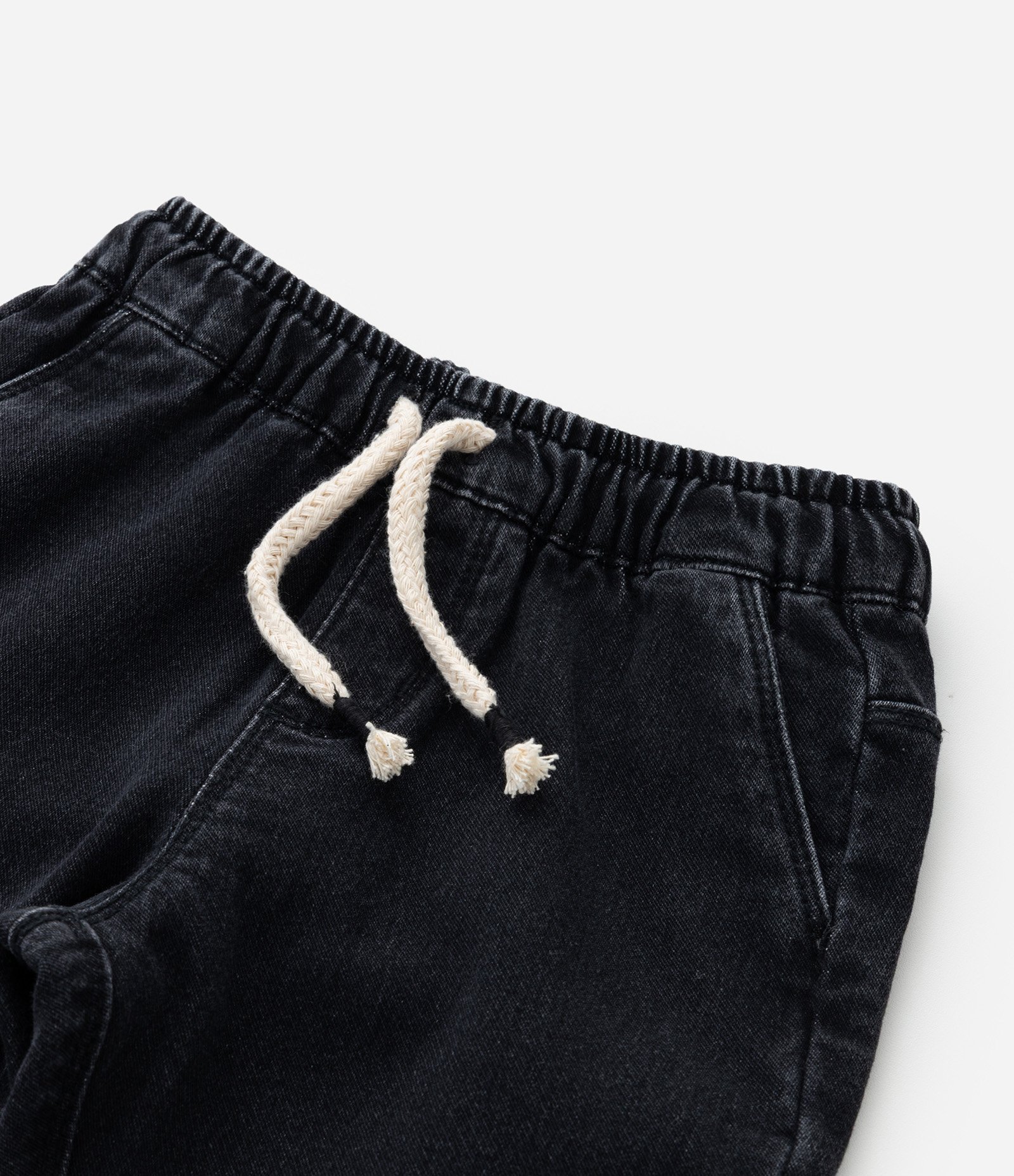 Calça Jogger Infantil em Jeans com Cós Elástico - Tam 1 a 5 Anos Preto 5
