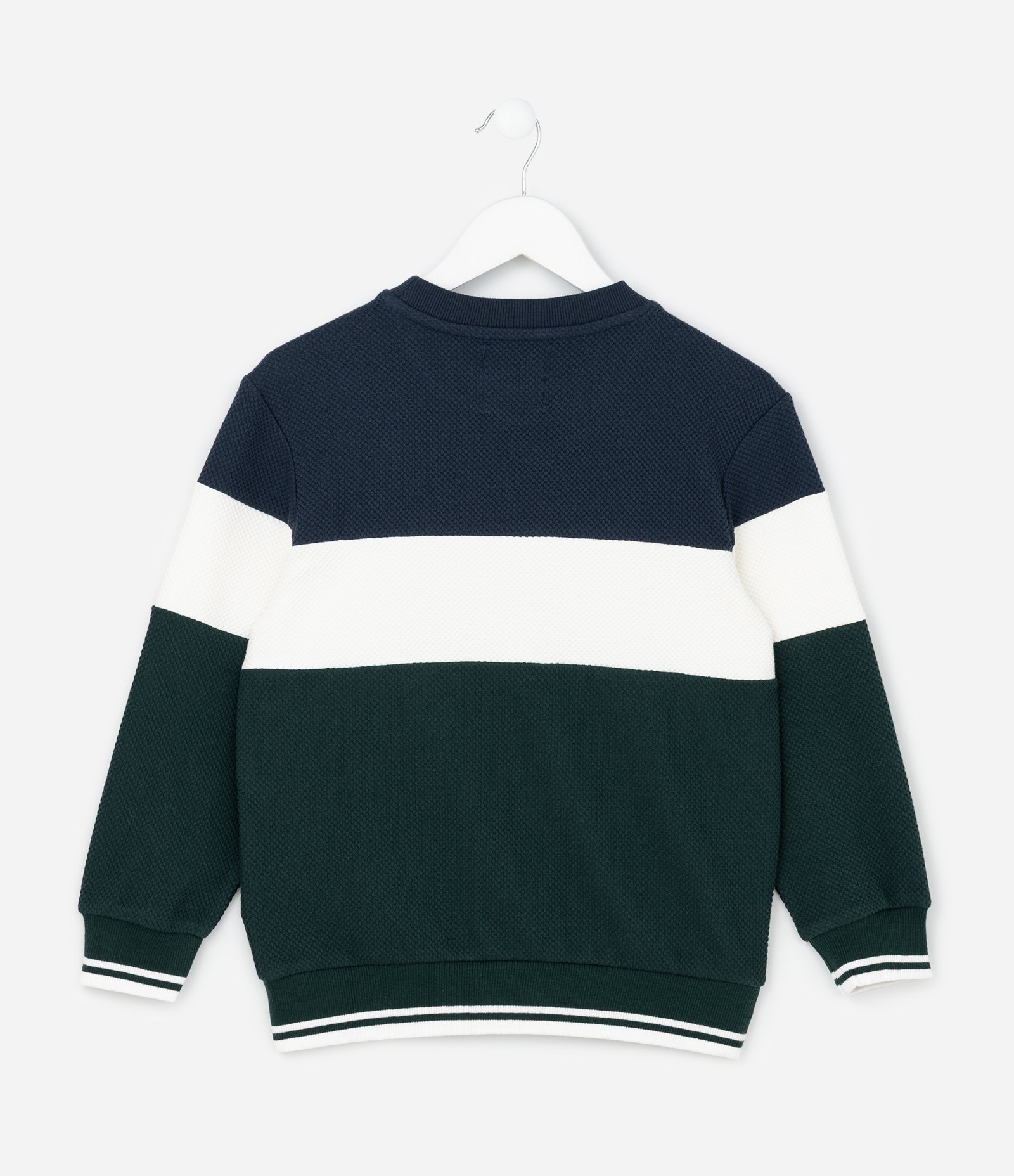 Casaco Infantil em Moletom Texturizado com Lettering - Tam 5 a 14 Anos Azul 3