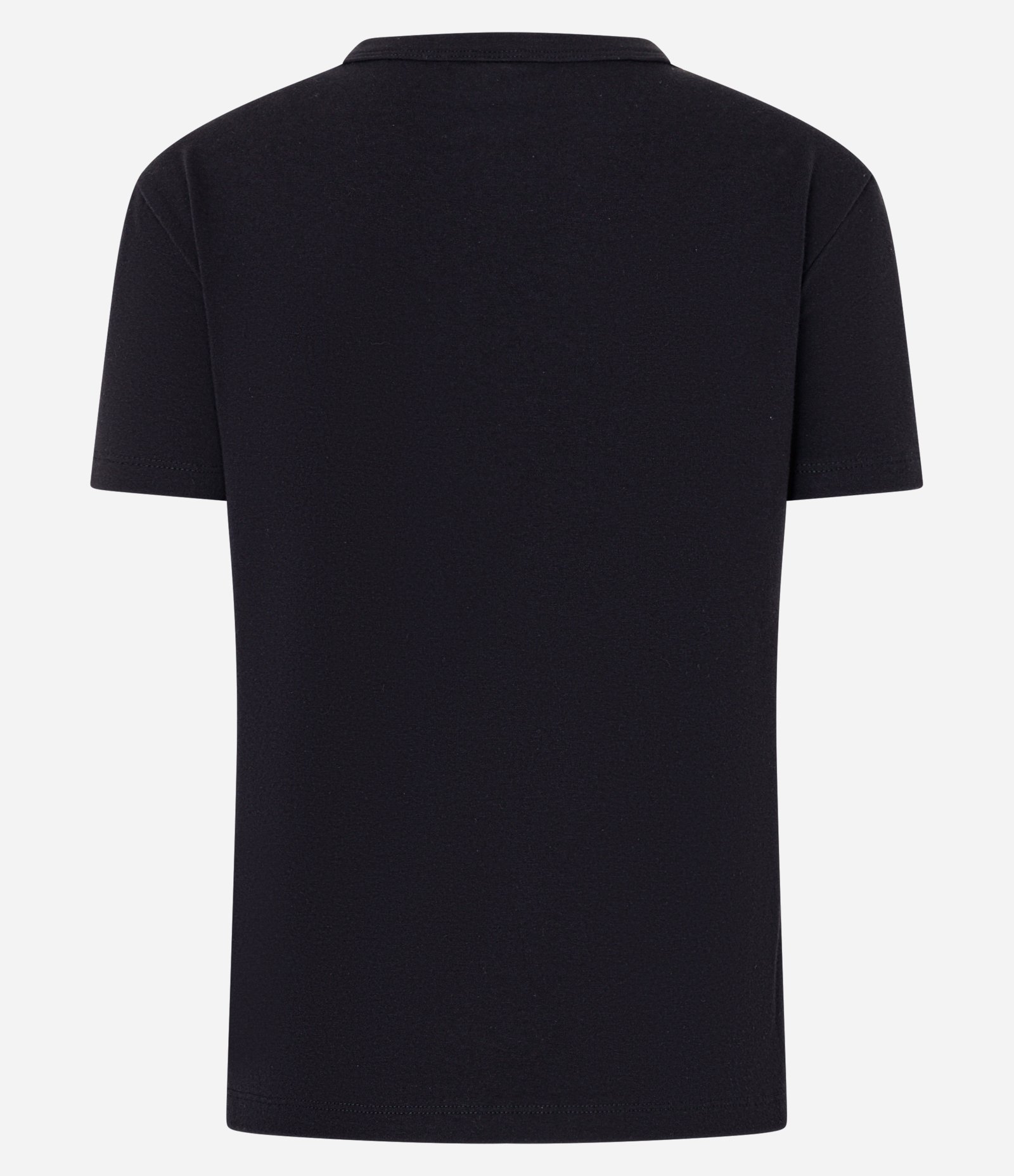 Blusa em Algodão com Gola Redonda e Manga Curta Preto 6