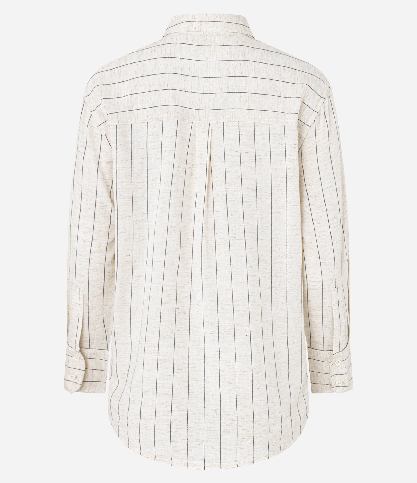 Camisa com Estampa Listras a Fio Tinto Bege 6