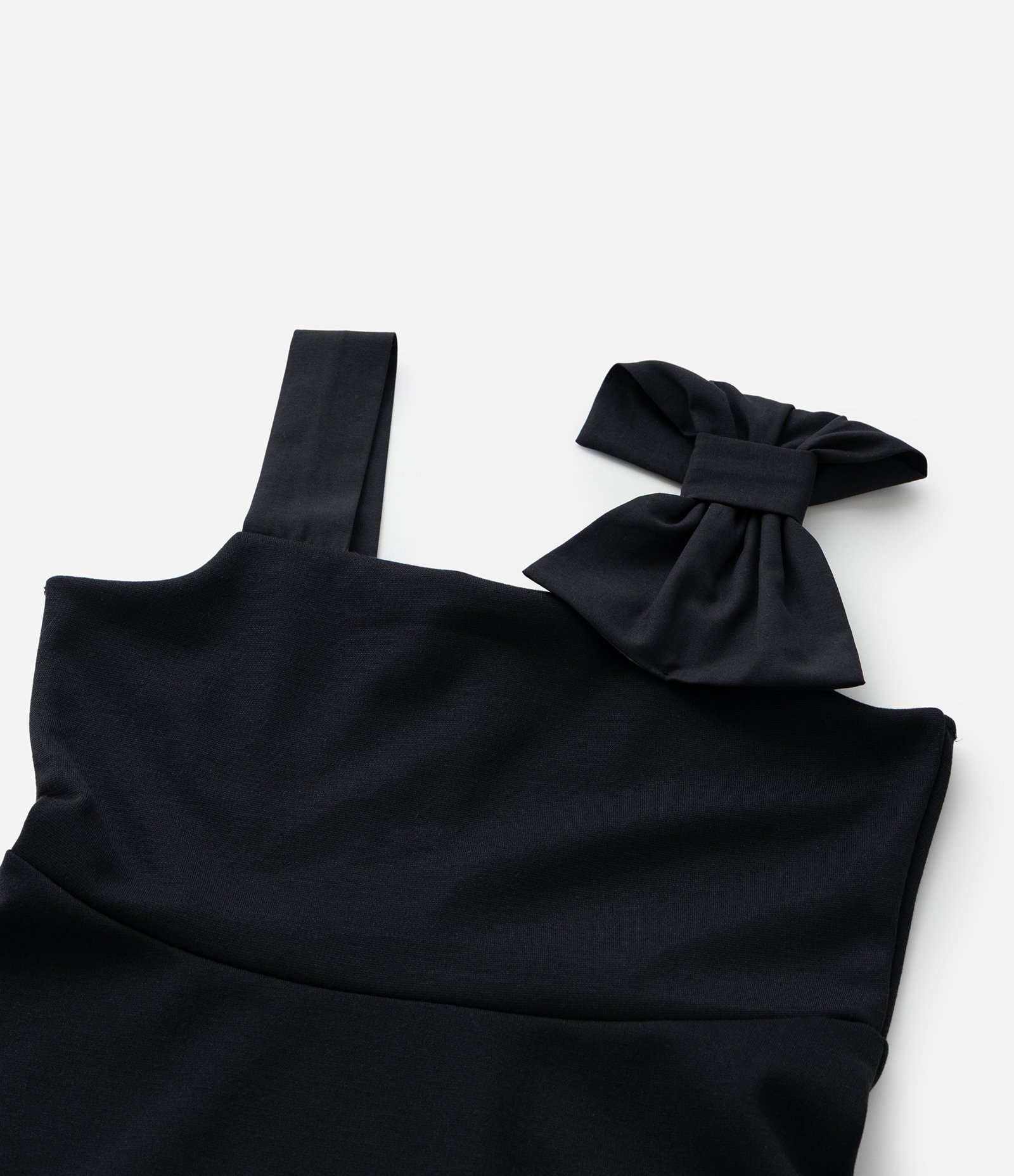 Vestido Infantil com Laço no Ombro - Tam 5 a 14 Anos Preto 4