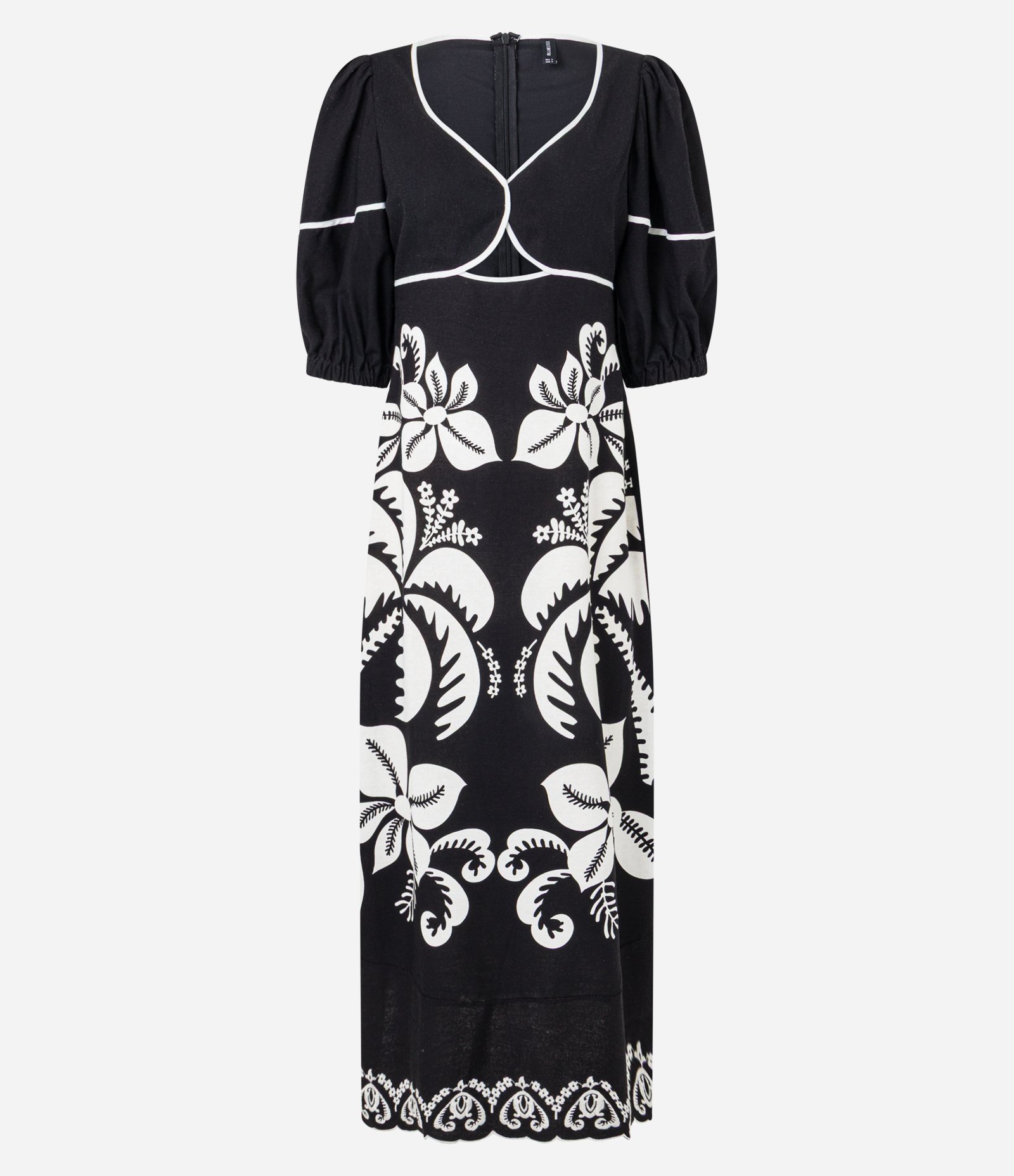 Vestido Evasê em Viscolinho com Estampa Coqueiros e Flores Multicores 4