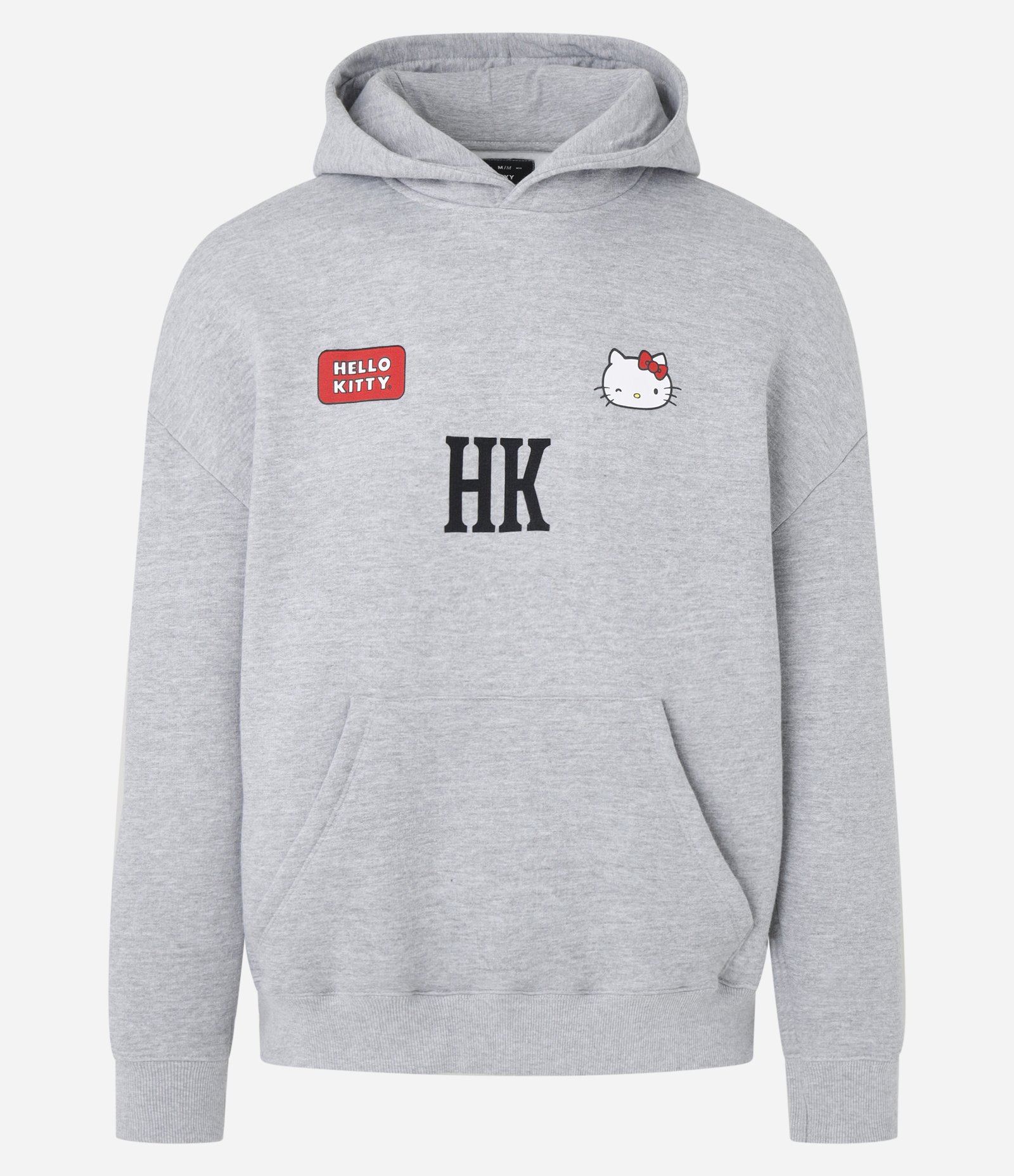 Casaco Fechado Boxy em Moletom com Estampa Hello Kitty Cinza 5