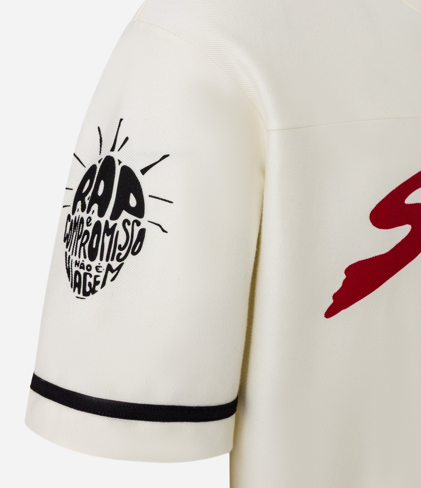 Camiseta Boxy em Algodão com Estampa Sabotage Off White 7