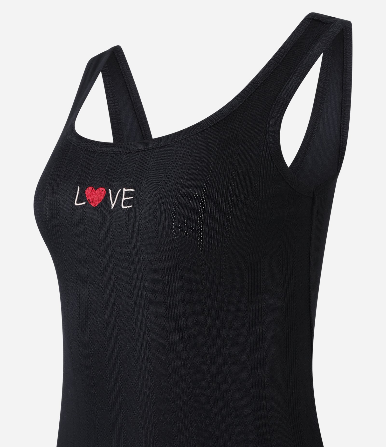 Pijama Short Doll com Bordado Love Preto 5