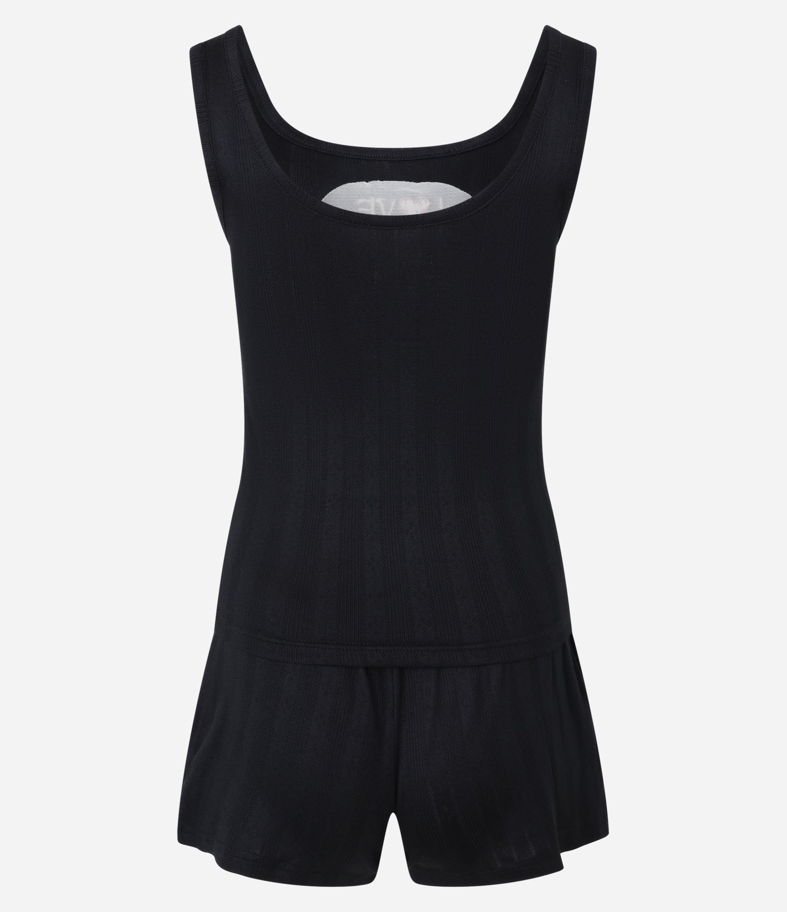 Pijama Short Doll com Bordado Love Preto 6