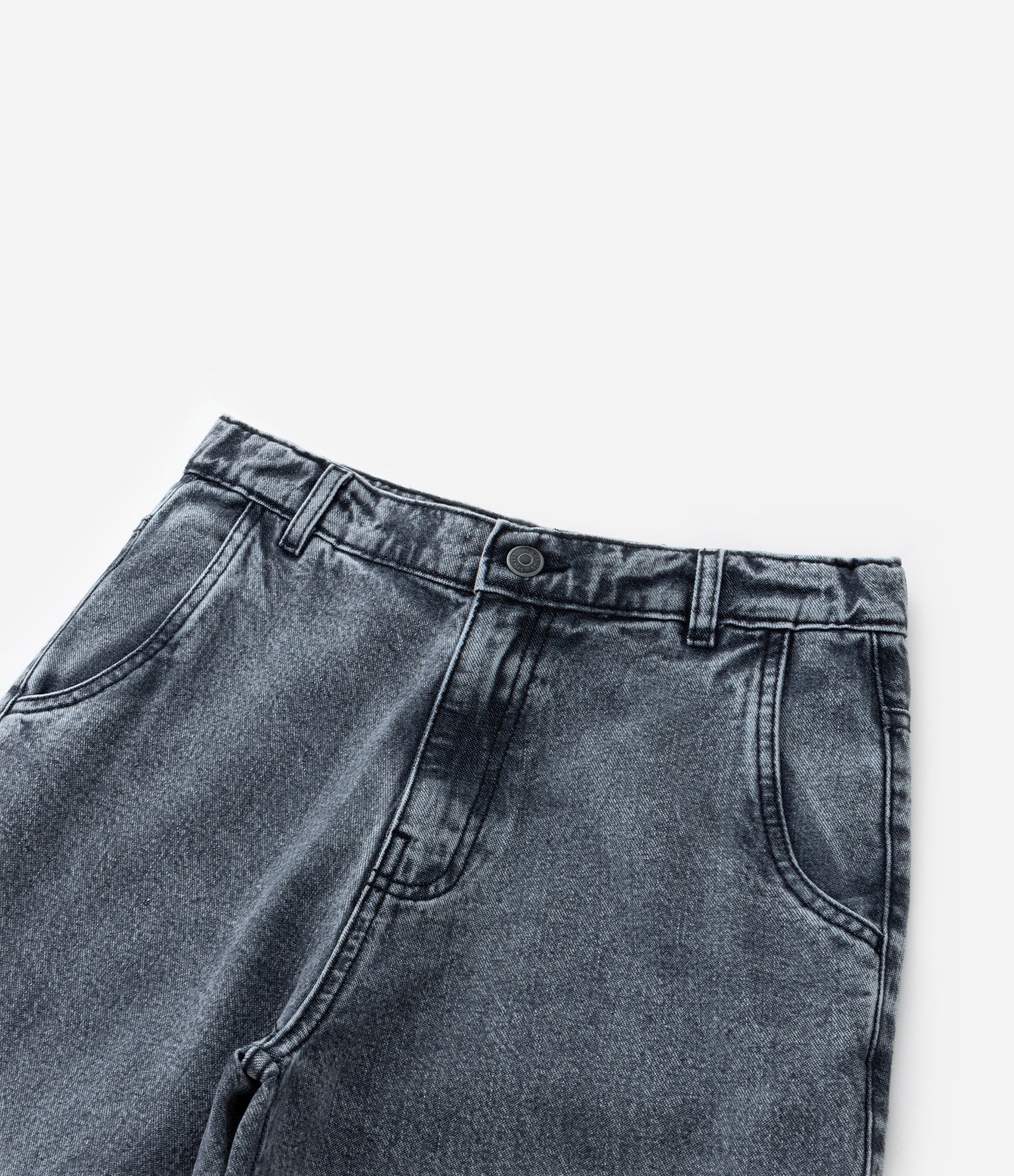 Calça Baggy Infantil em Jeans - Tam 7 a 14 Anos Cinza 5