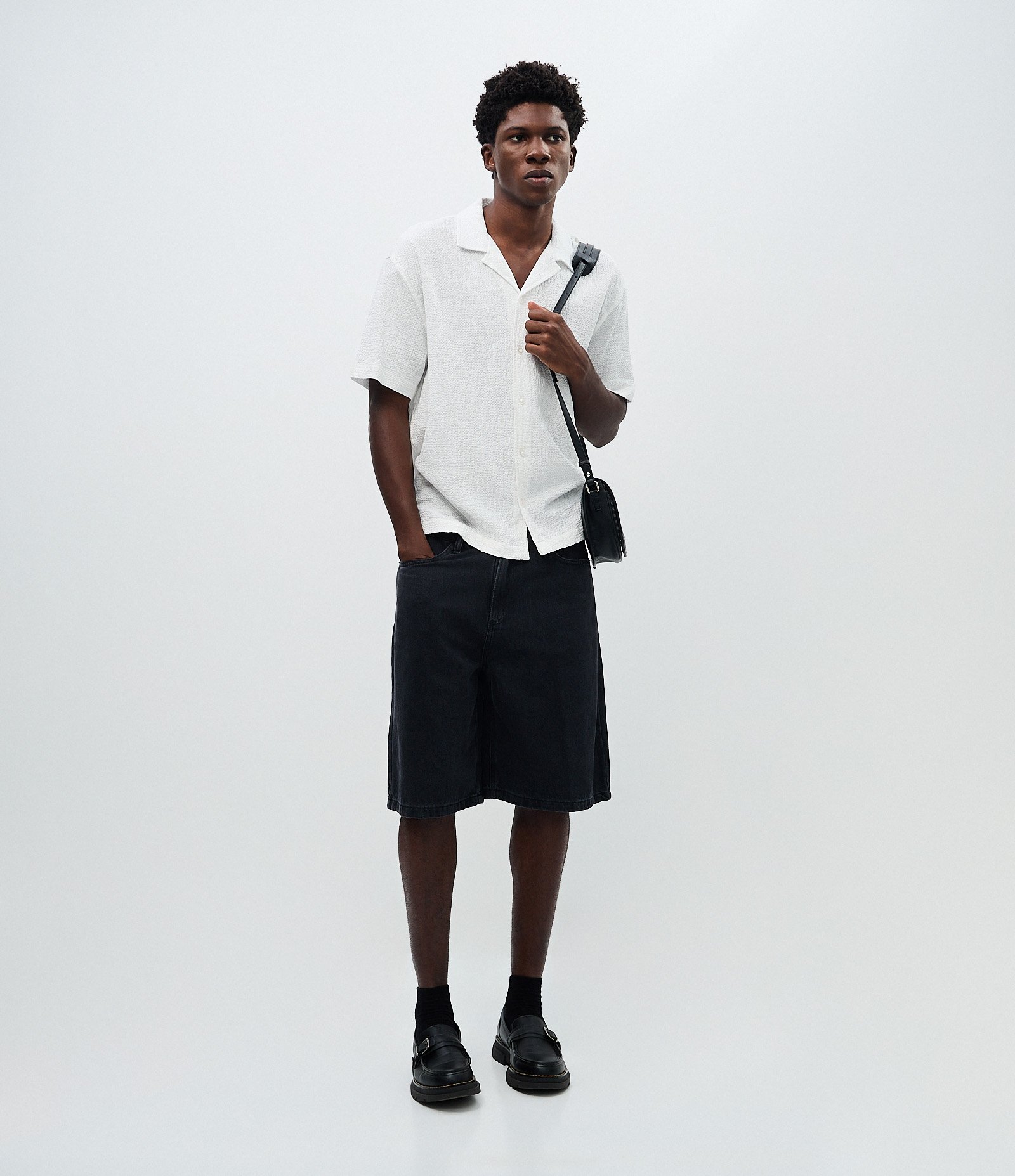 Camisa Boxy em Jacquard com Texturizado Bowling Branco 2