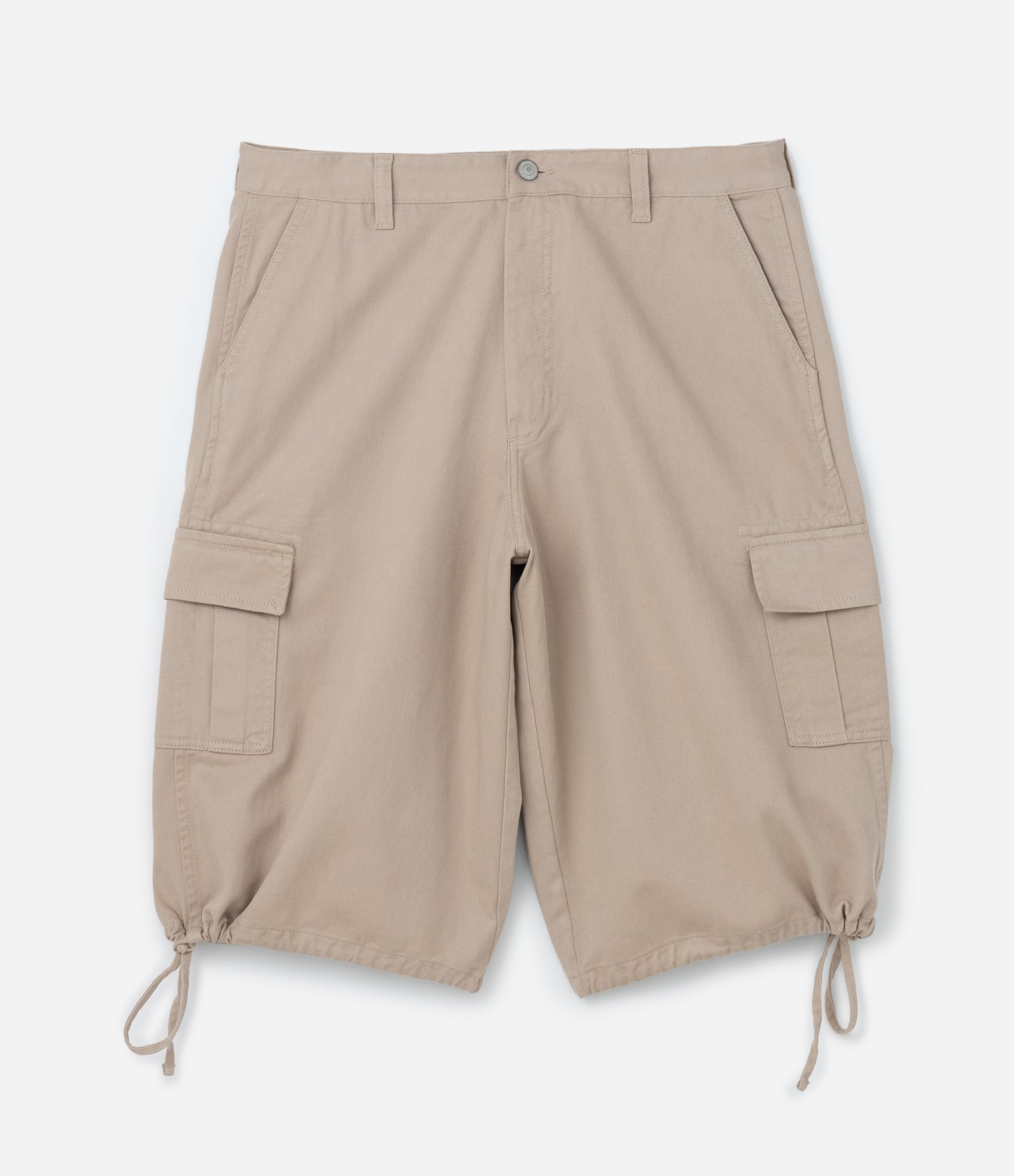 Bermuda Super Baggy em Jeans com Bolso Cargo Bege 5