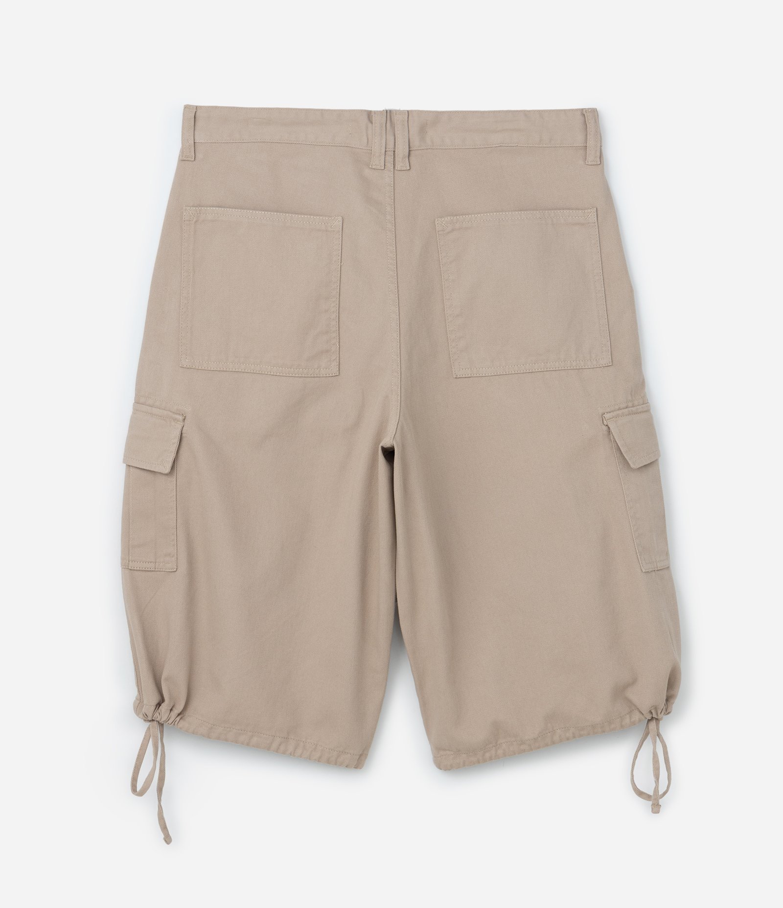 Bermuda Super Baggy em Jeans com Bolso Cargo Bege 6