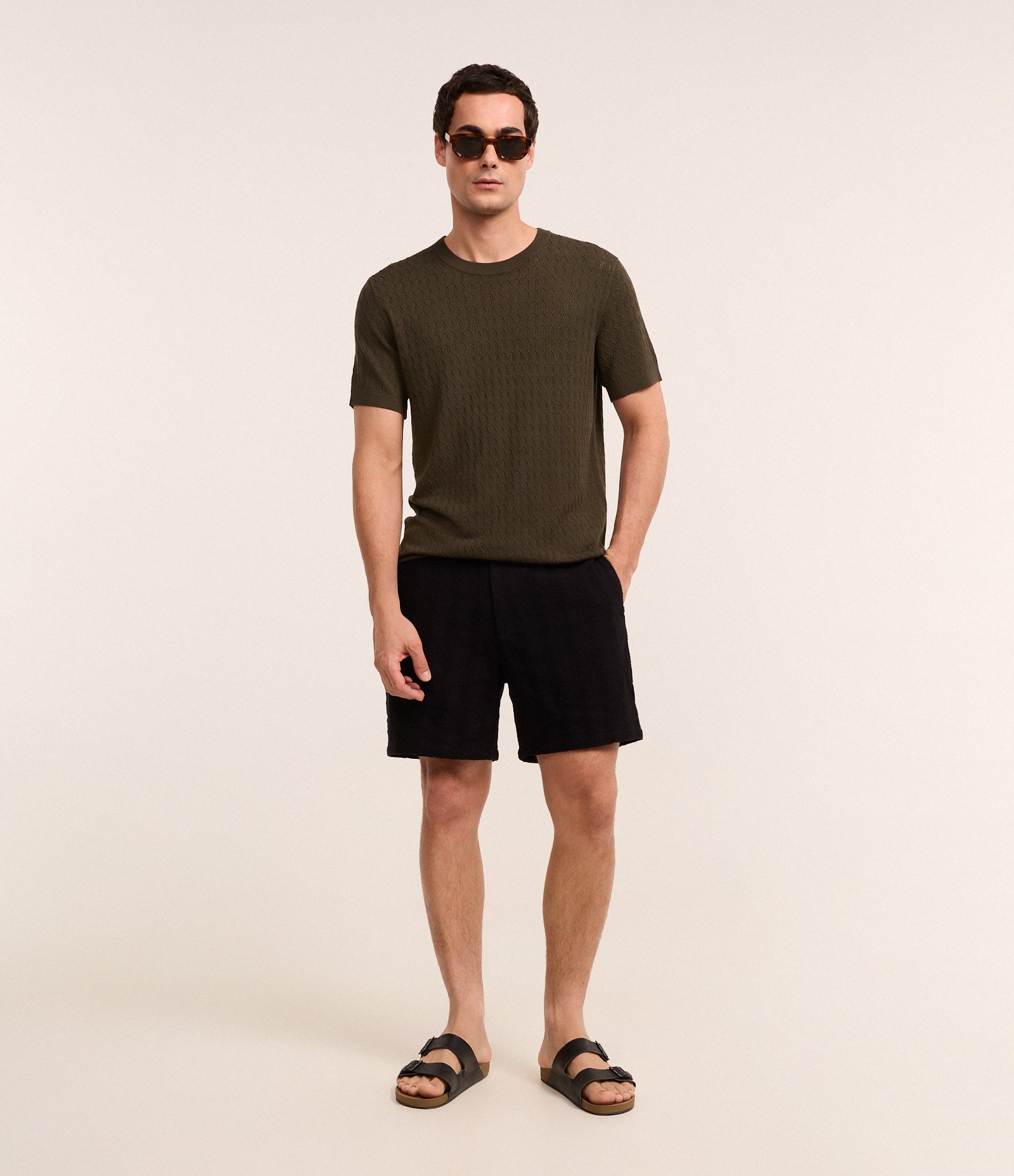 Camiseta em Viscose com Textura Zig Zag Verde 2