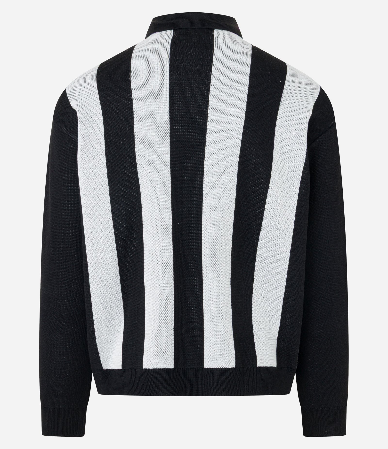 Camisa Polo Esportiva em Tricoline Listrada com Estampa Localizada e Lettering Branco 8