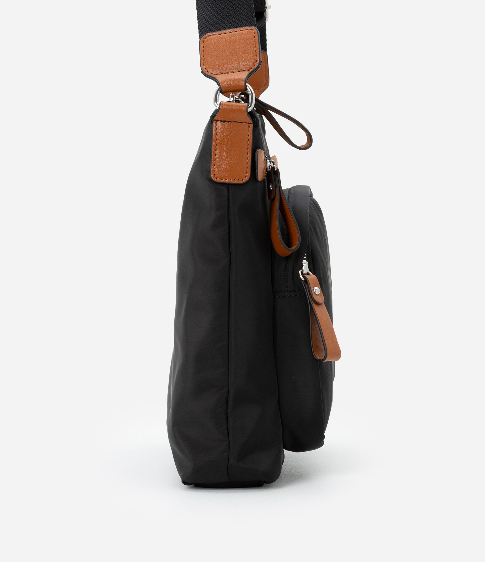 Bolsa Postman com Alça Trnasversal de Gorgurão Preto 3