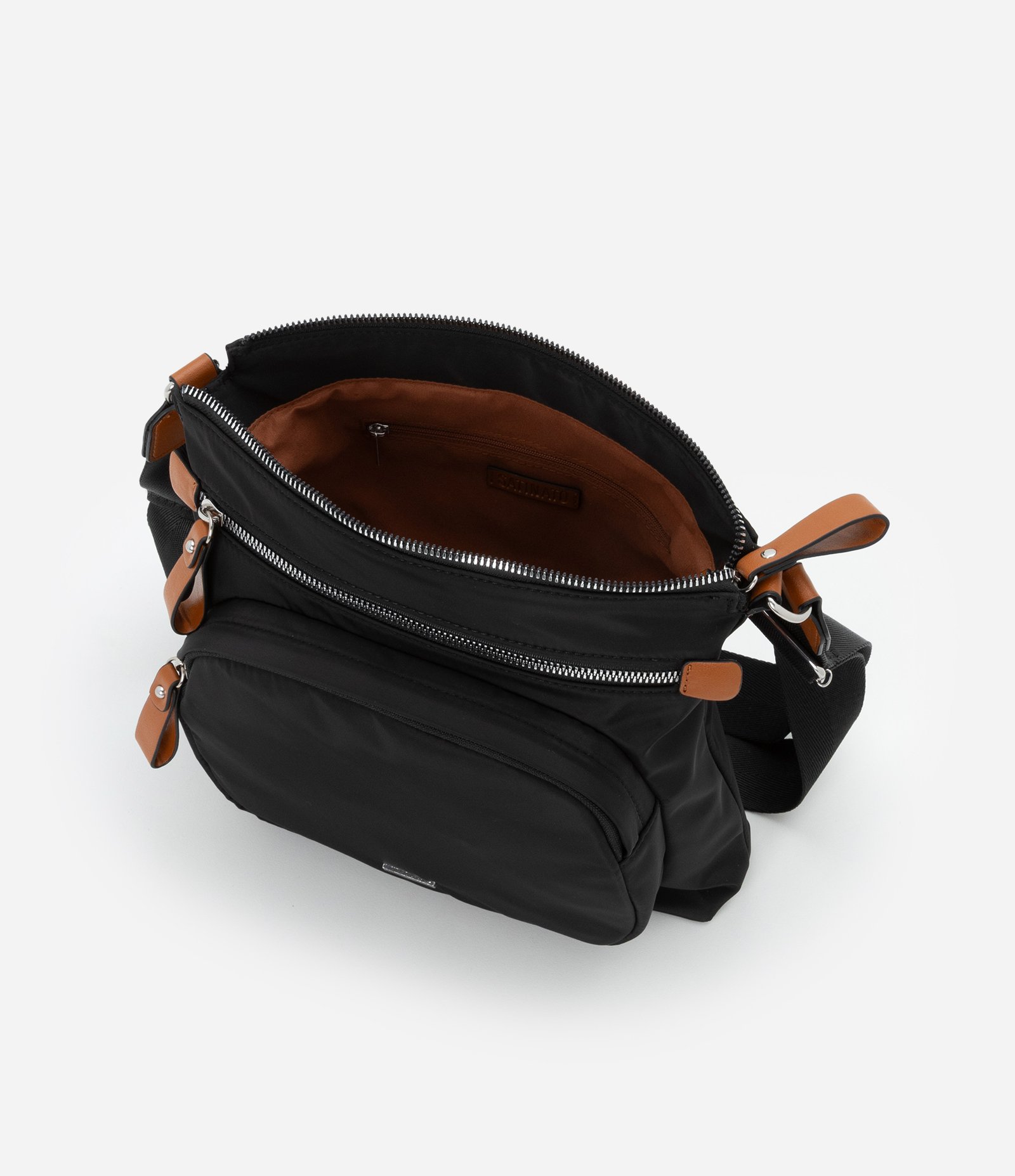 Bolsa Postman com Alça Trnasversal de Gorgurão Preto 7