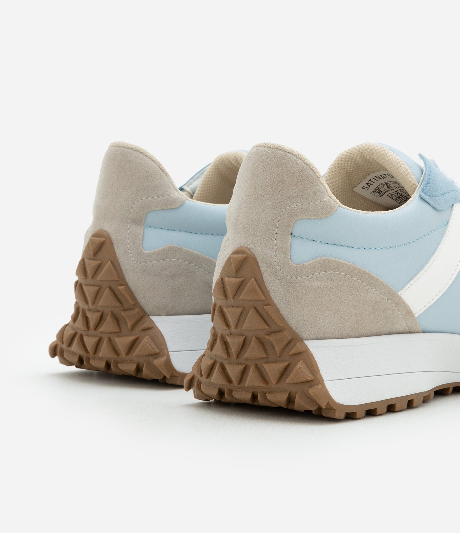 Tênis Jogging em PU com Recortes Contrastantes Azul 5