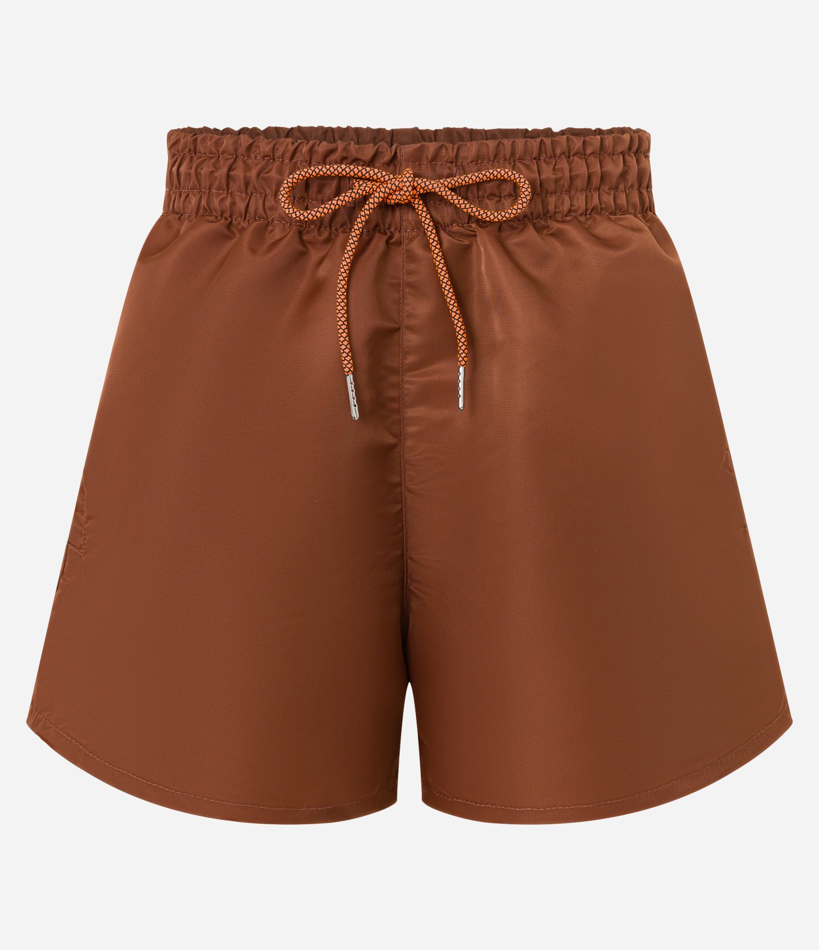 Short Runner com Cós Elástico e Cordão Marrom 5