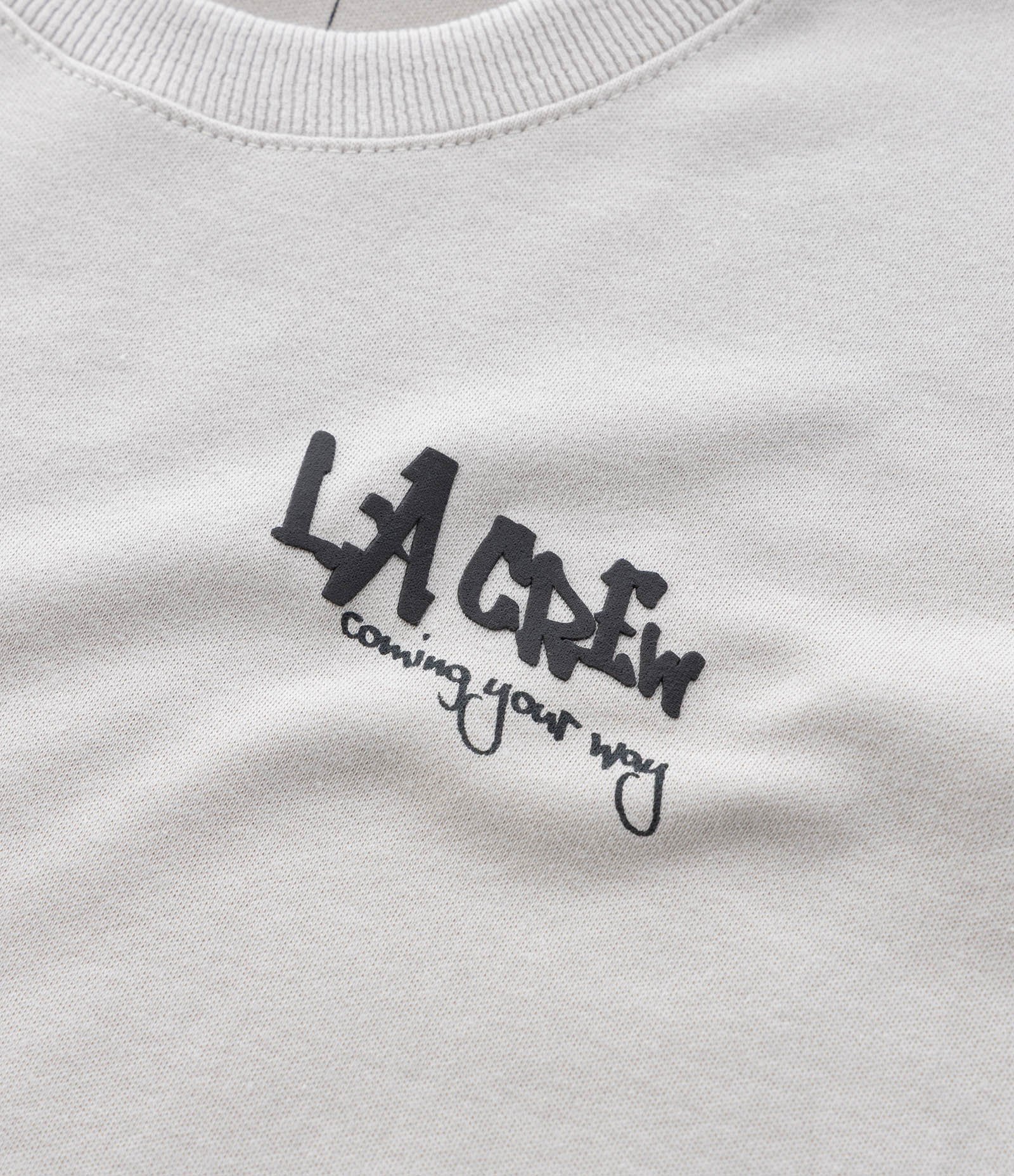 Regata Infantil com Lettering LA Crew - Tam 5 a 14 Anos Cinza 4