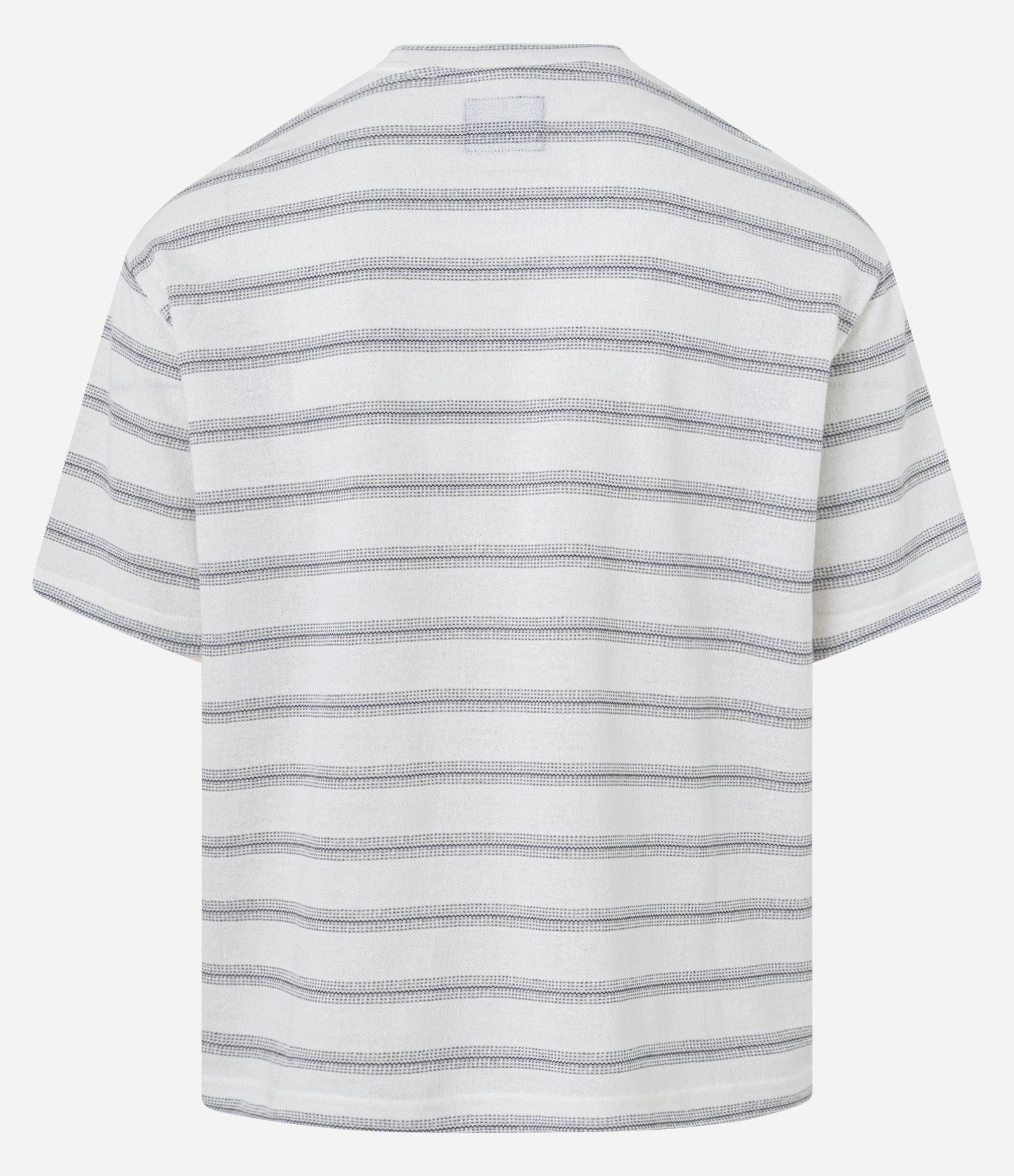 Camiseta Boxy em Algodão com Estampa de Listras Bege 11