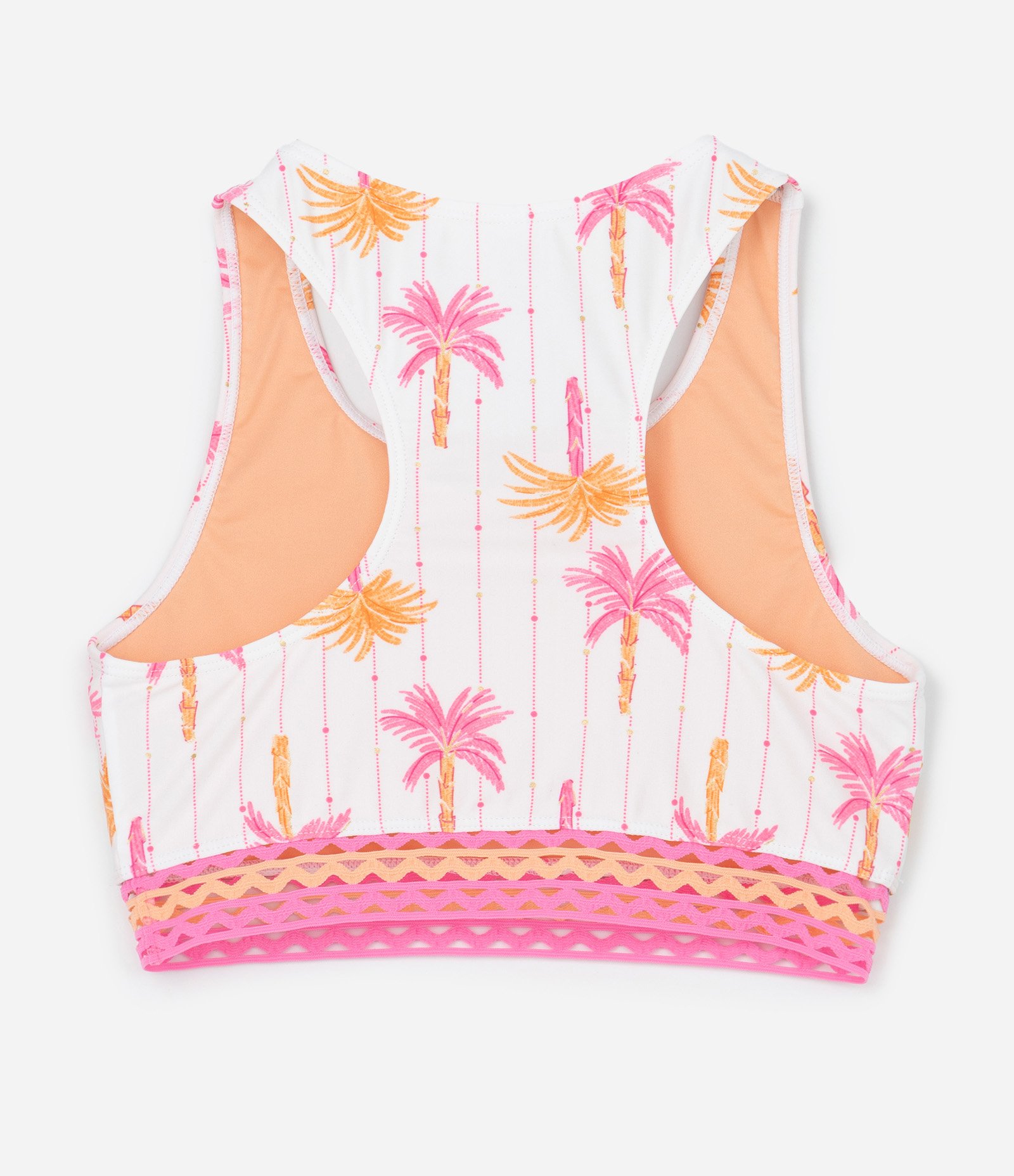 Biquini Infantil em Microfibra com Estampa Tropical - Tam 5 a 14 Anos Branco 4