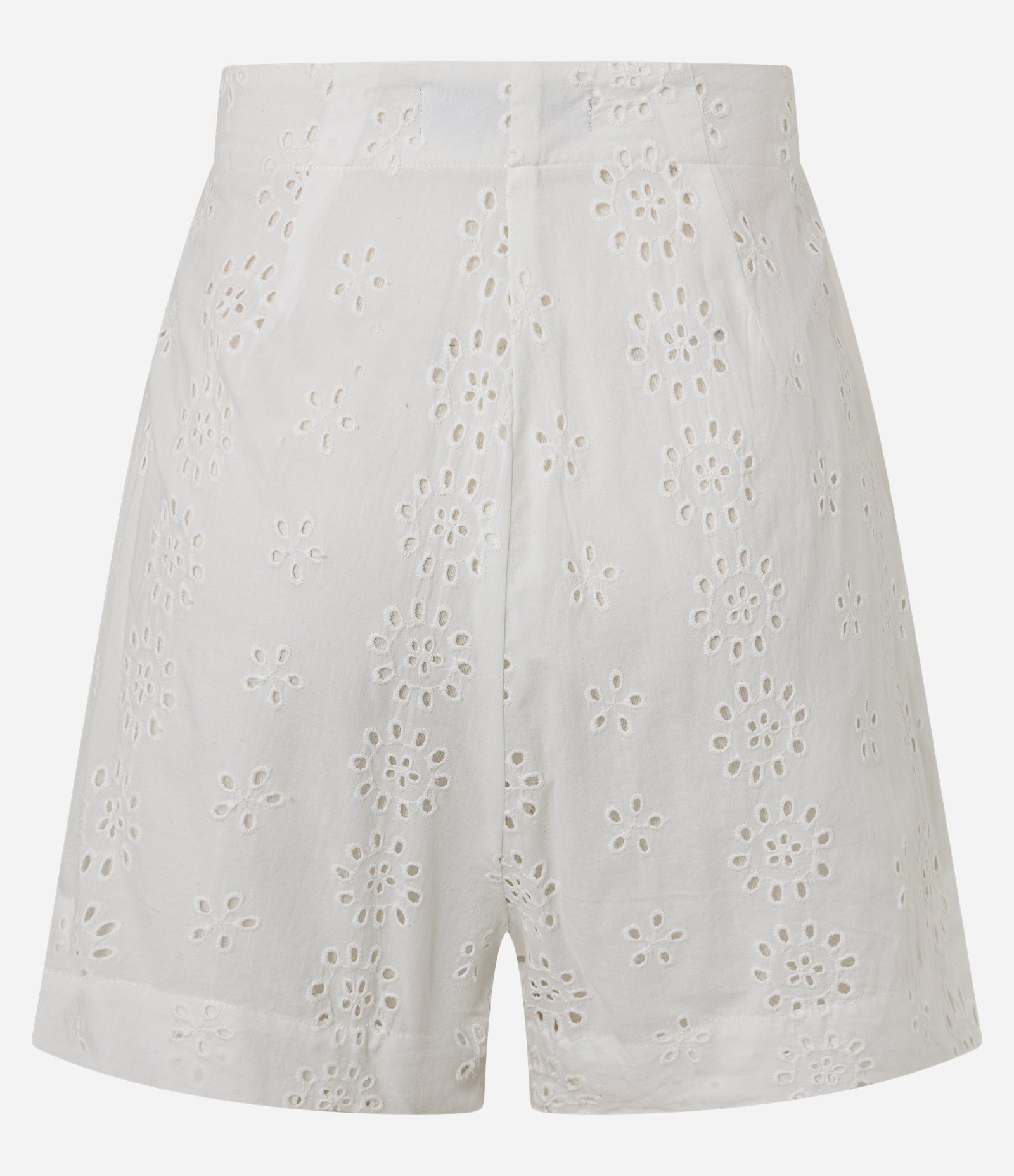 Short Curto com Passantes com Miçangas e Estampa Floral Branco 7