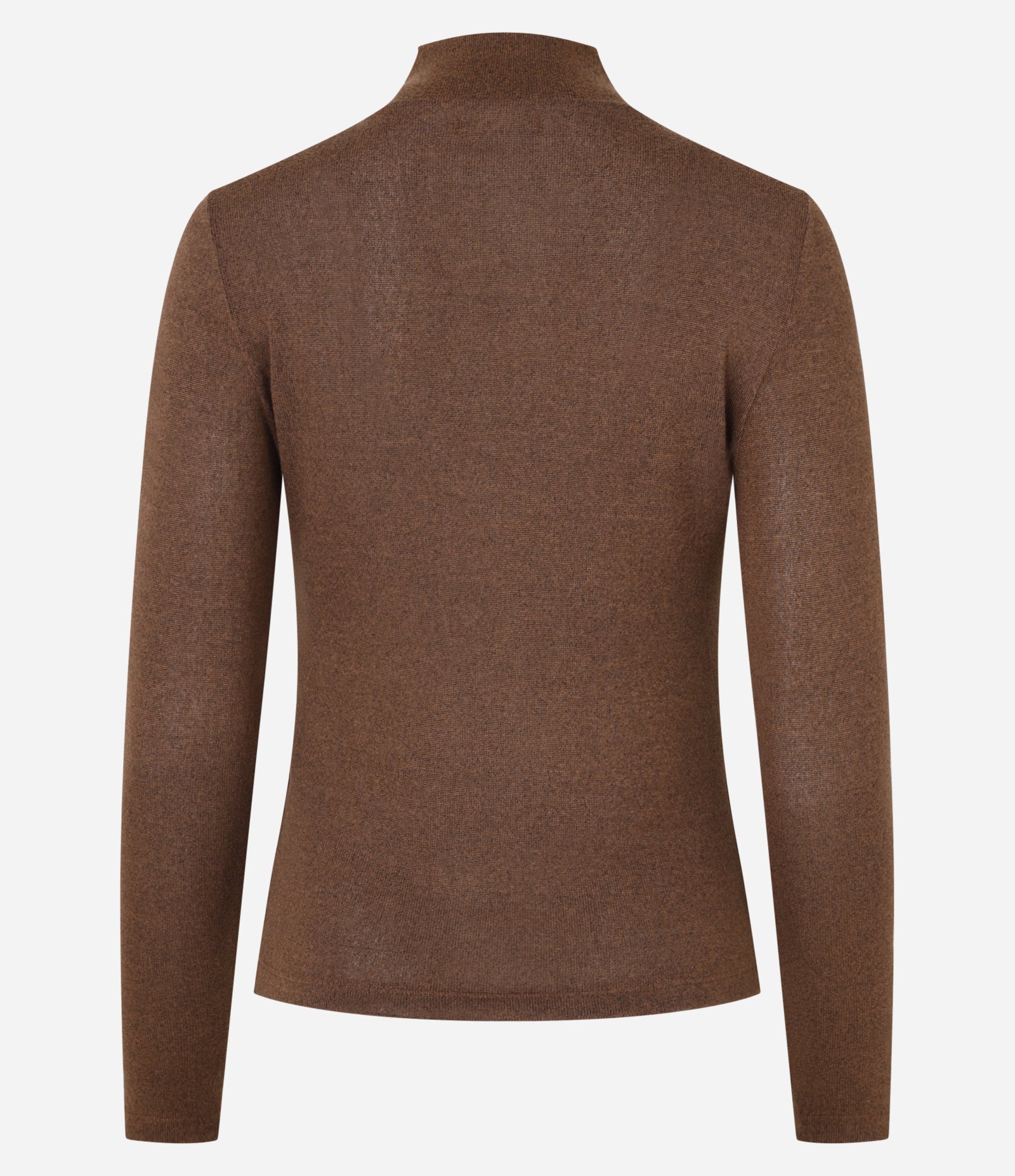 Blusa Texturizada com Gola Alta e Manga longa Marrom 8