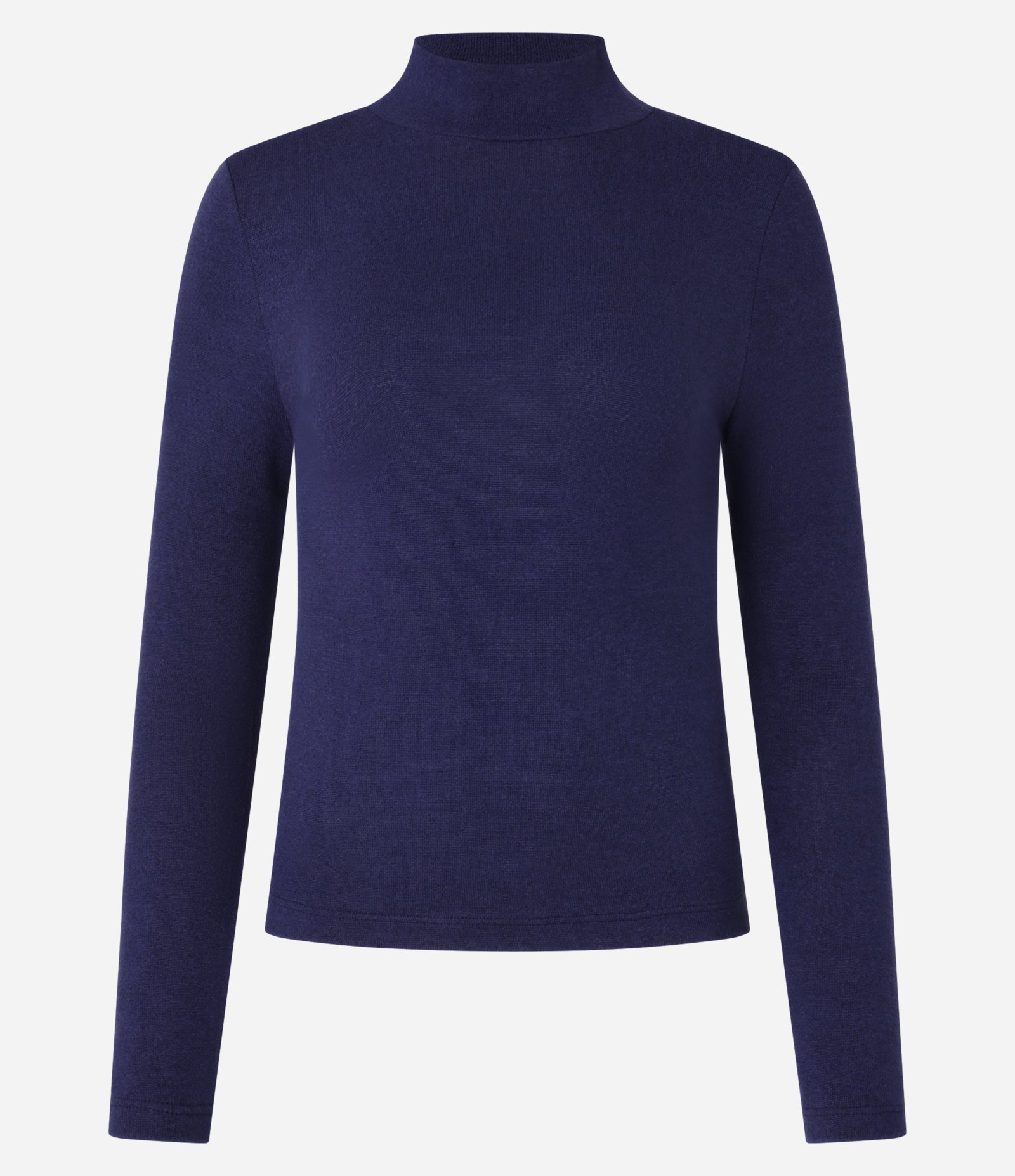 Blusa Texturizada com Gola Alta e Manga longa Azul 5