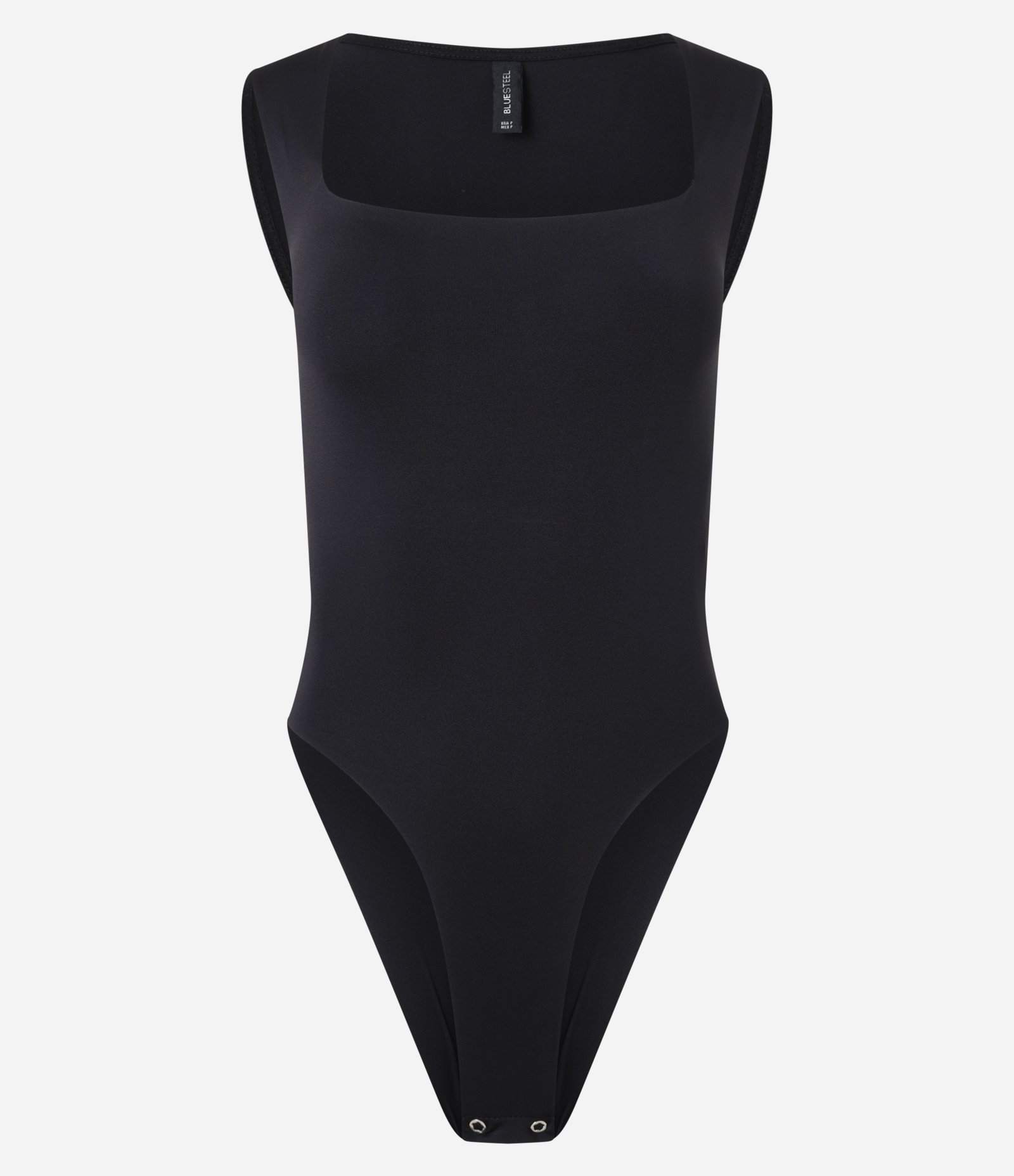 Body em Microfibra com Decote Quadrado Preto 4