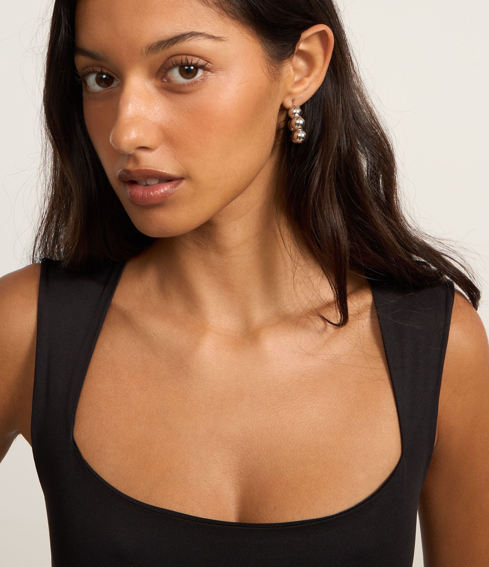 Body em Microfibra com Decote Quadrado Preto 3