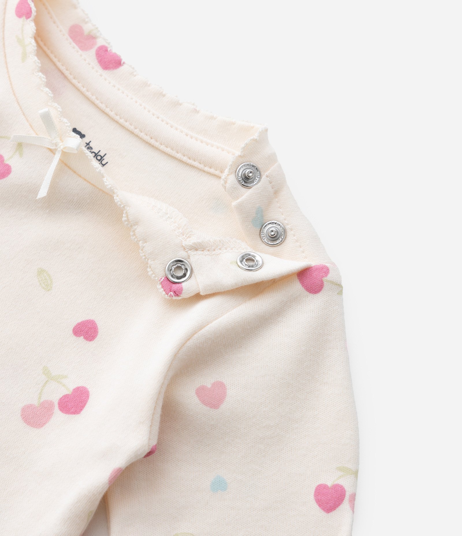 Conjunto Infantil com Estampa de Cereja - Tam RN a 18 meses Verde 6