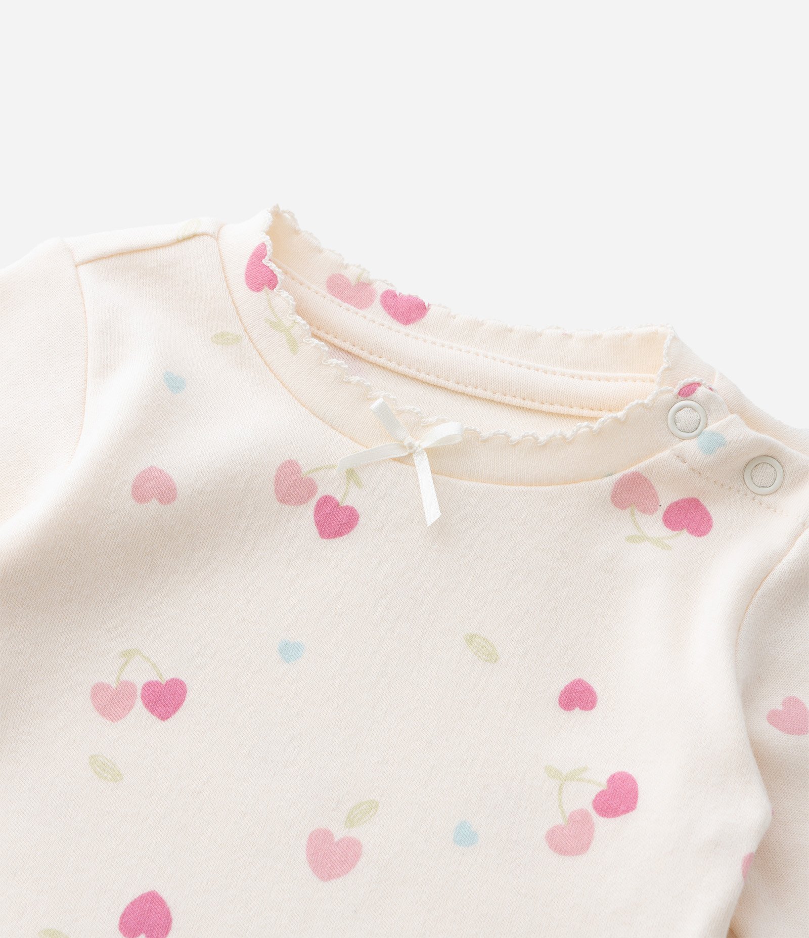 Conjunto Infantil com Estampa de Cereja - Tam RN a 18 meses Verde 7