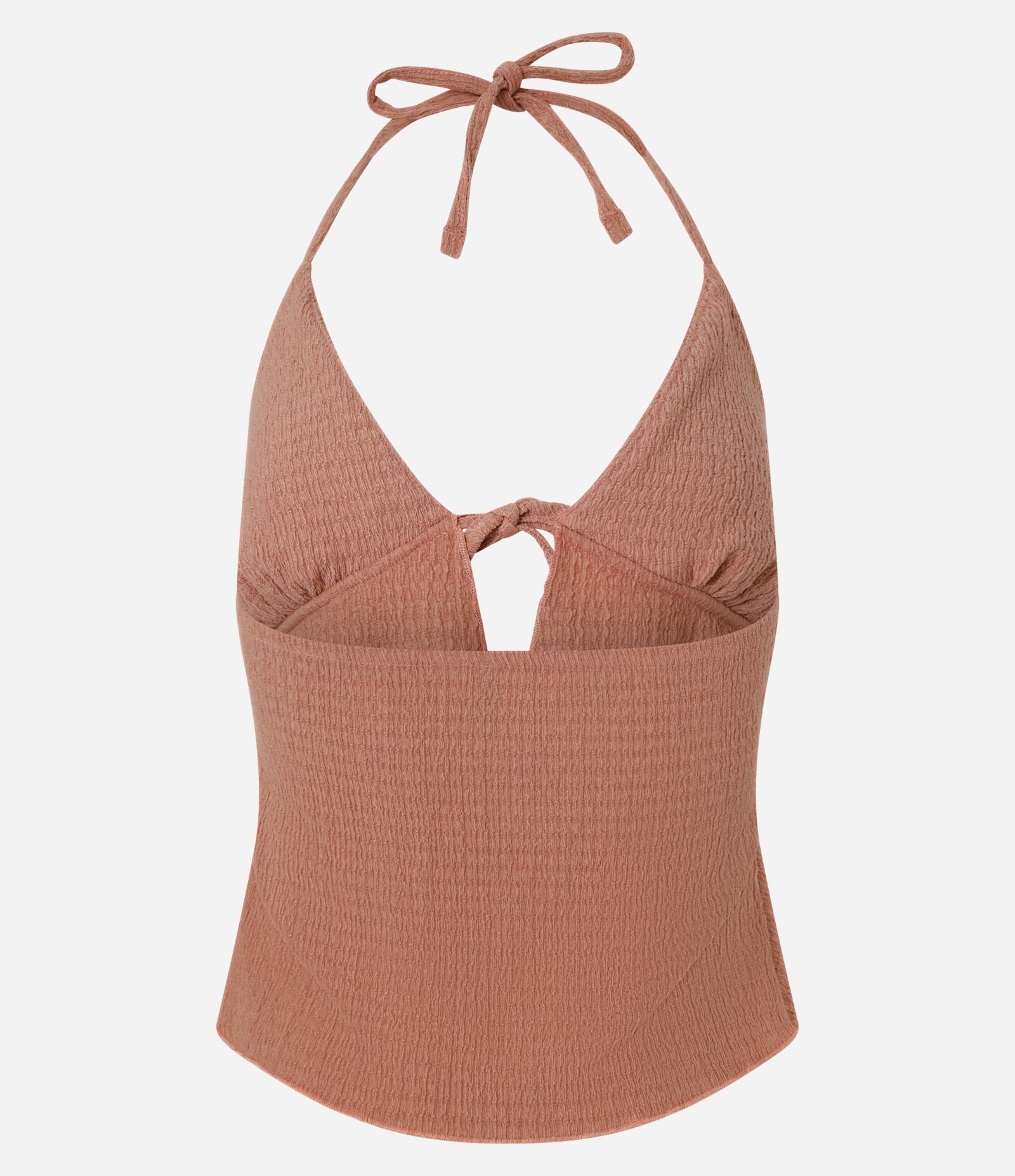 Blusa Texturizada com Amarração Frontal Terracota 7