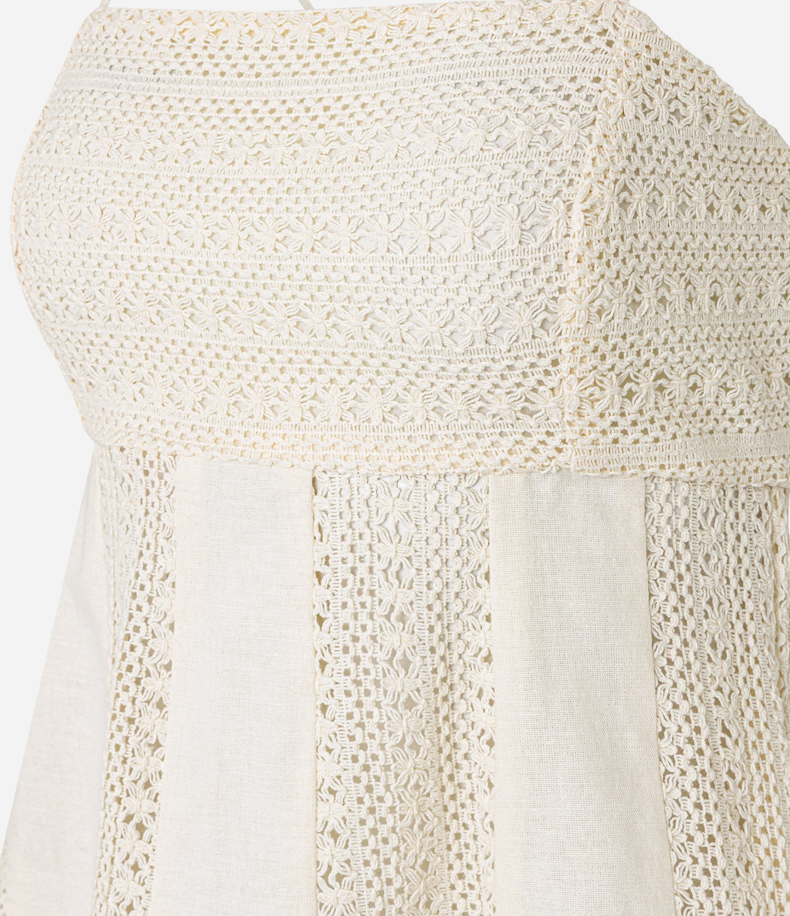 Blusa Curta em Renda Guipire com Alcinha Off White 9