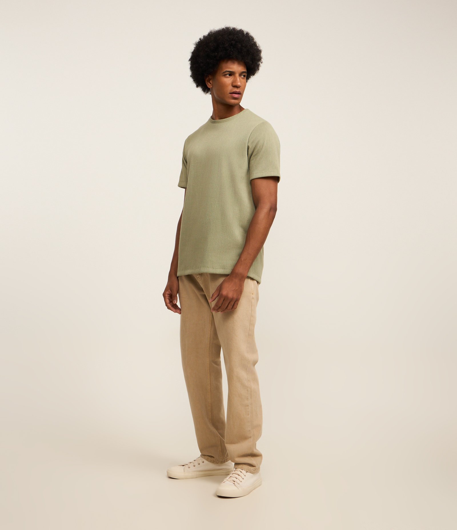 Camiseta Regular em Algodão Texturizado 2