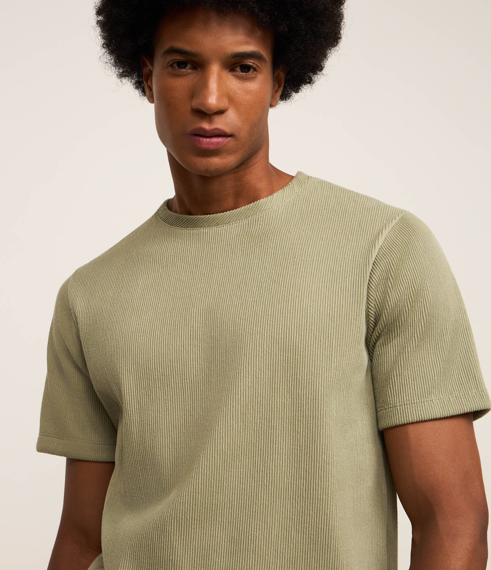 Camiseta Regular em Algodão Texturizado 4
