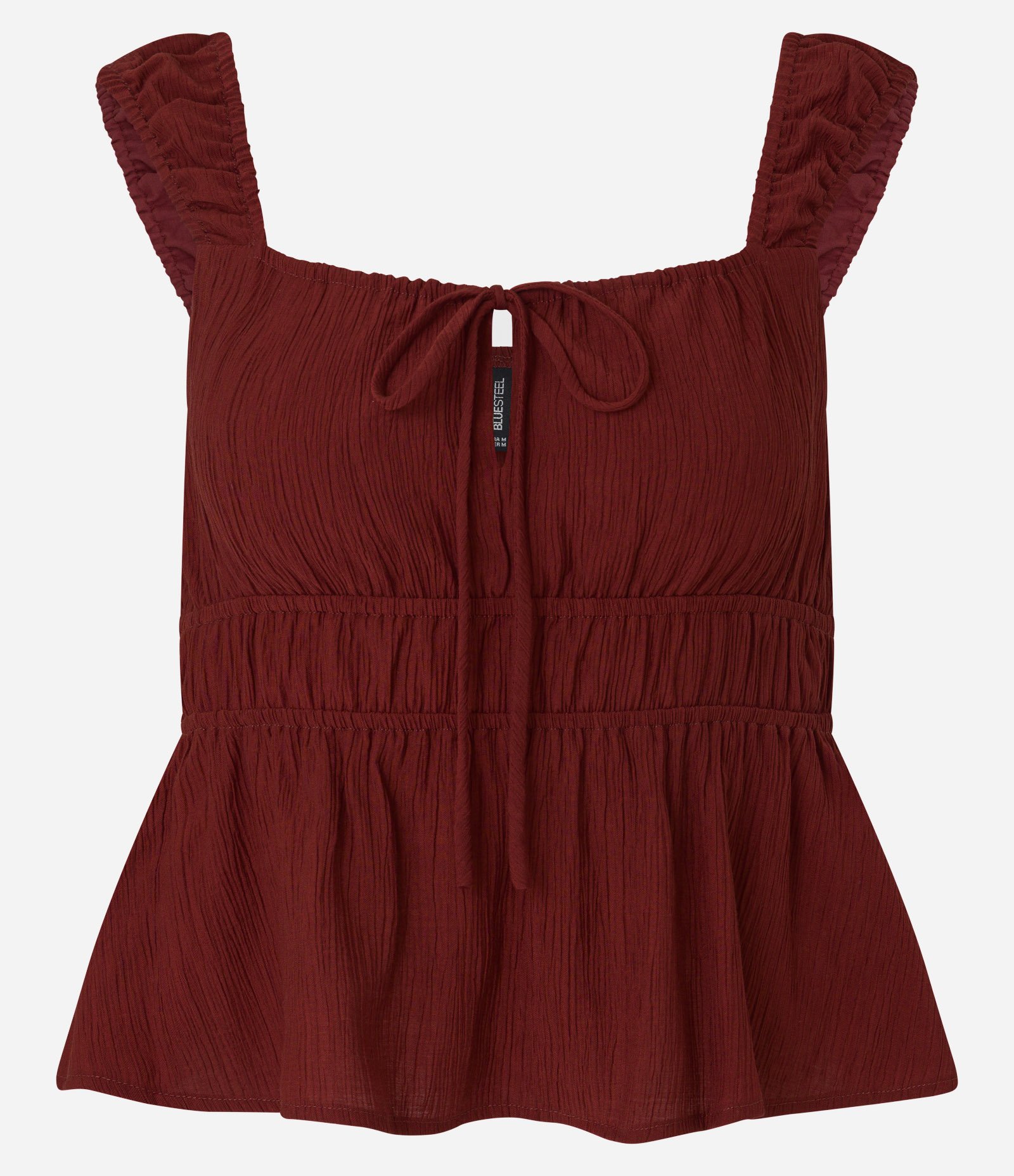 Blusa Texturizada com Amarração e Babado 5