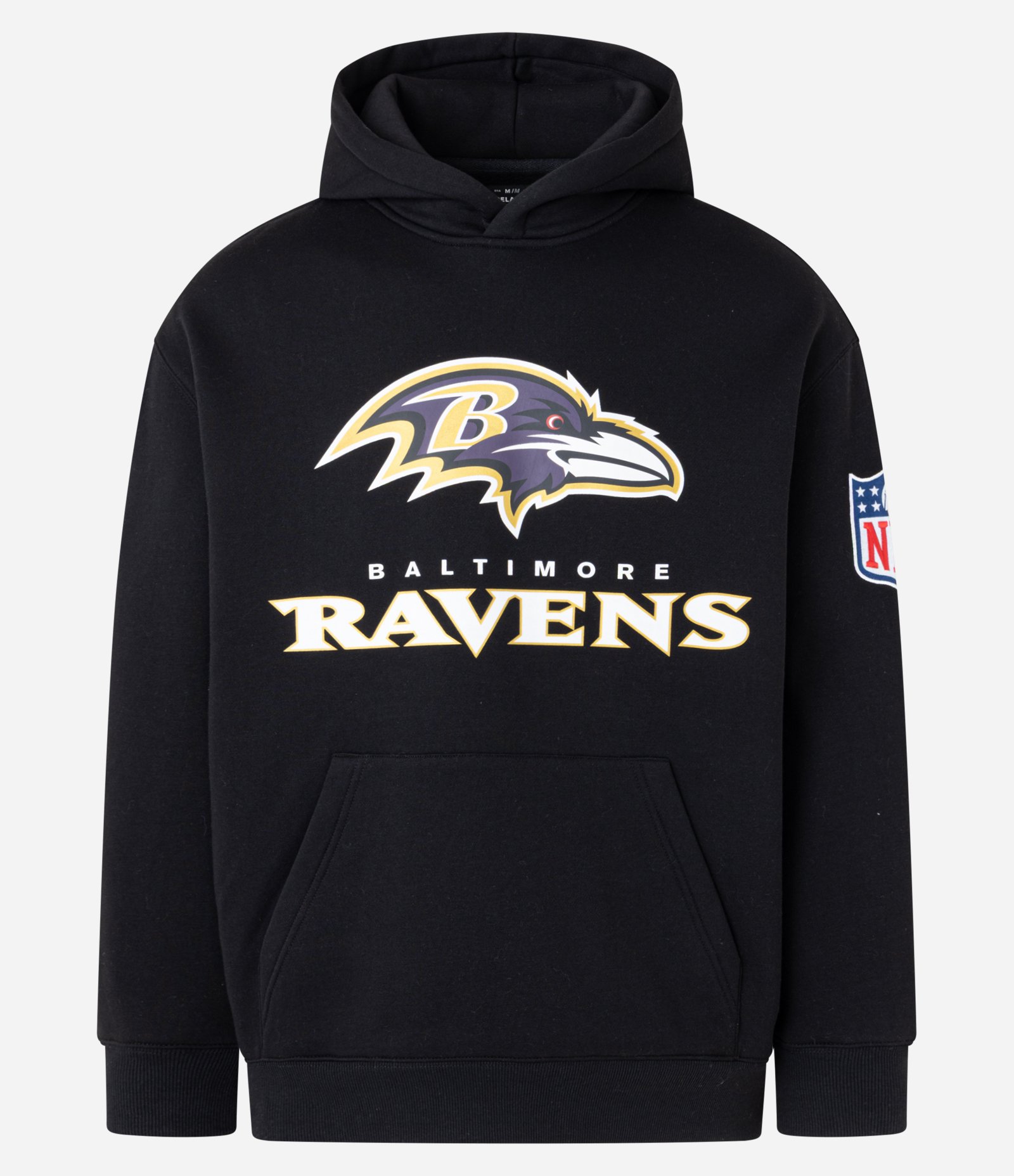 Casaco Relaxed em Fleece com Felpa e Estampa Lettering Baltimore Ravens NFL Preto 5