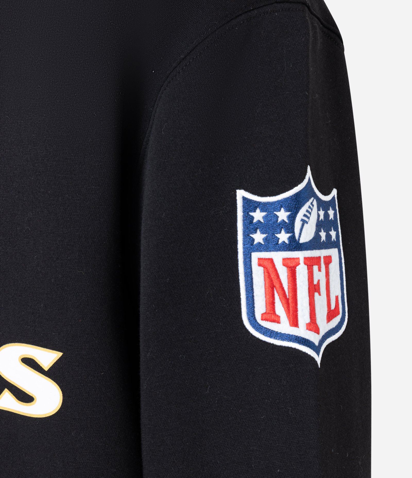 Casaco Relaxed em Fleece com Felpa e Estampa Lettering Baltimore Ravens NFL Preto 6