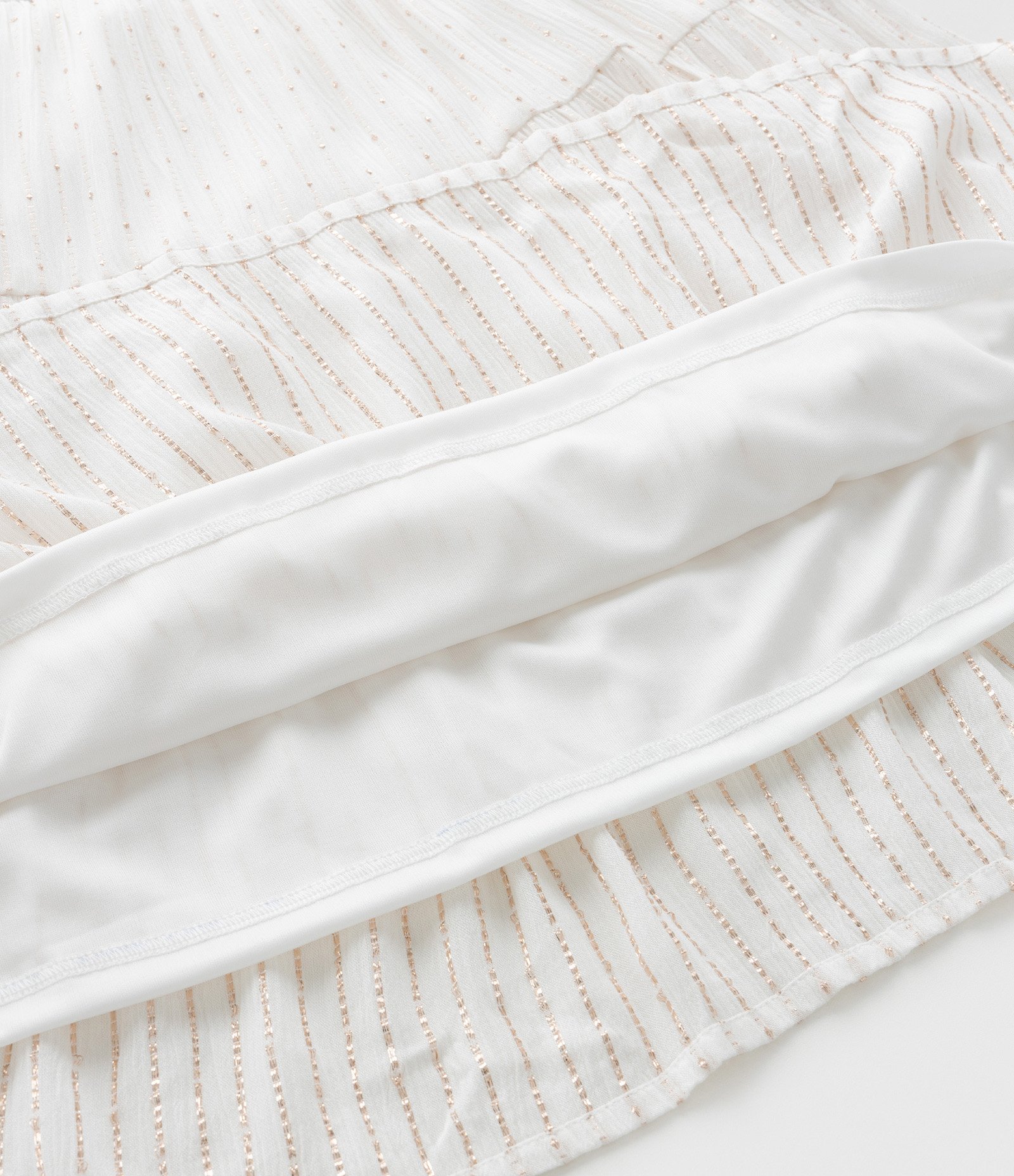 Vestido Infantil em Airflow Metalizado - Tam 5 a 14 Anos Branco 5