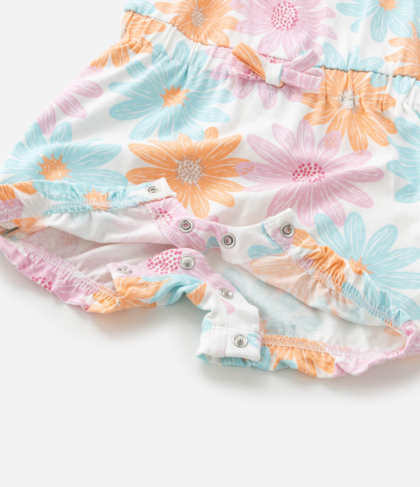 Macaquinho Infantil com Estampa Floral - Tam 0 a 18 Meses Multicores 6