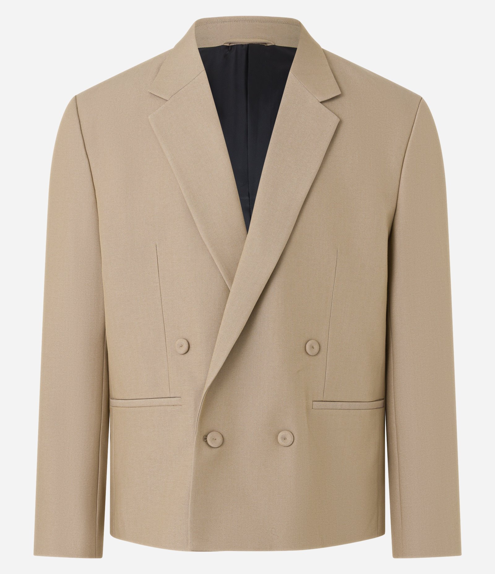 Blazer Boxy em Viscose Alfaiatado com Botões Bege 10