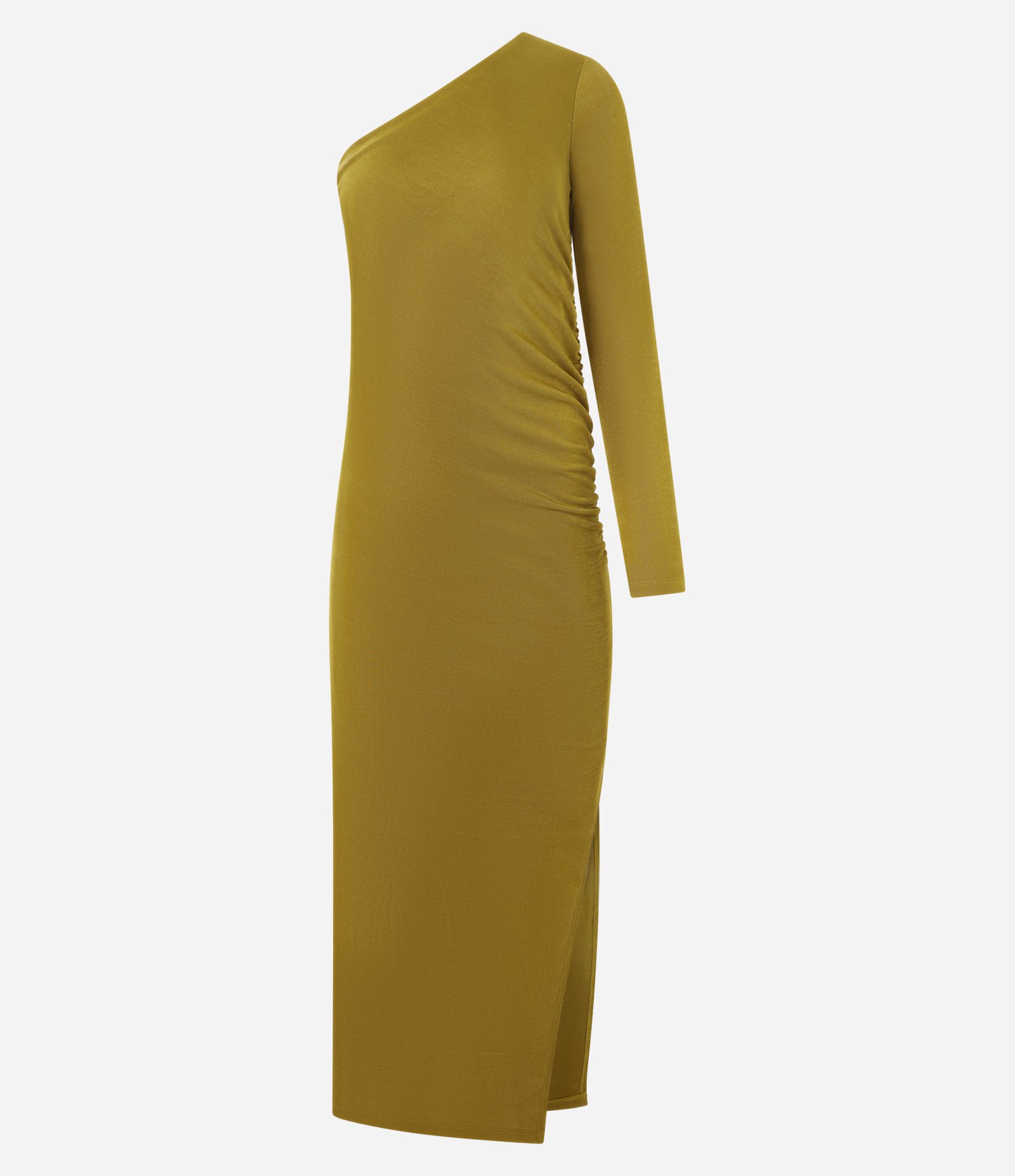 Vestido New Midi em Ribana com Decote Ombro Só Verde 6