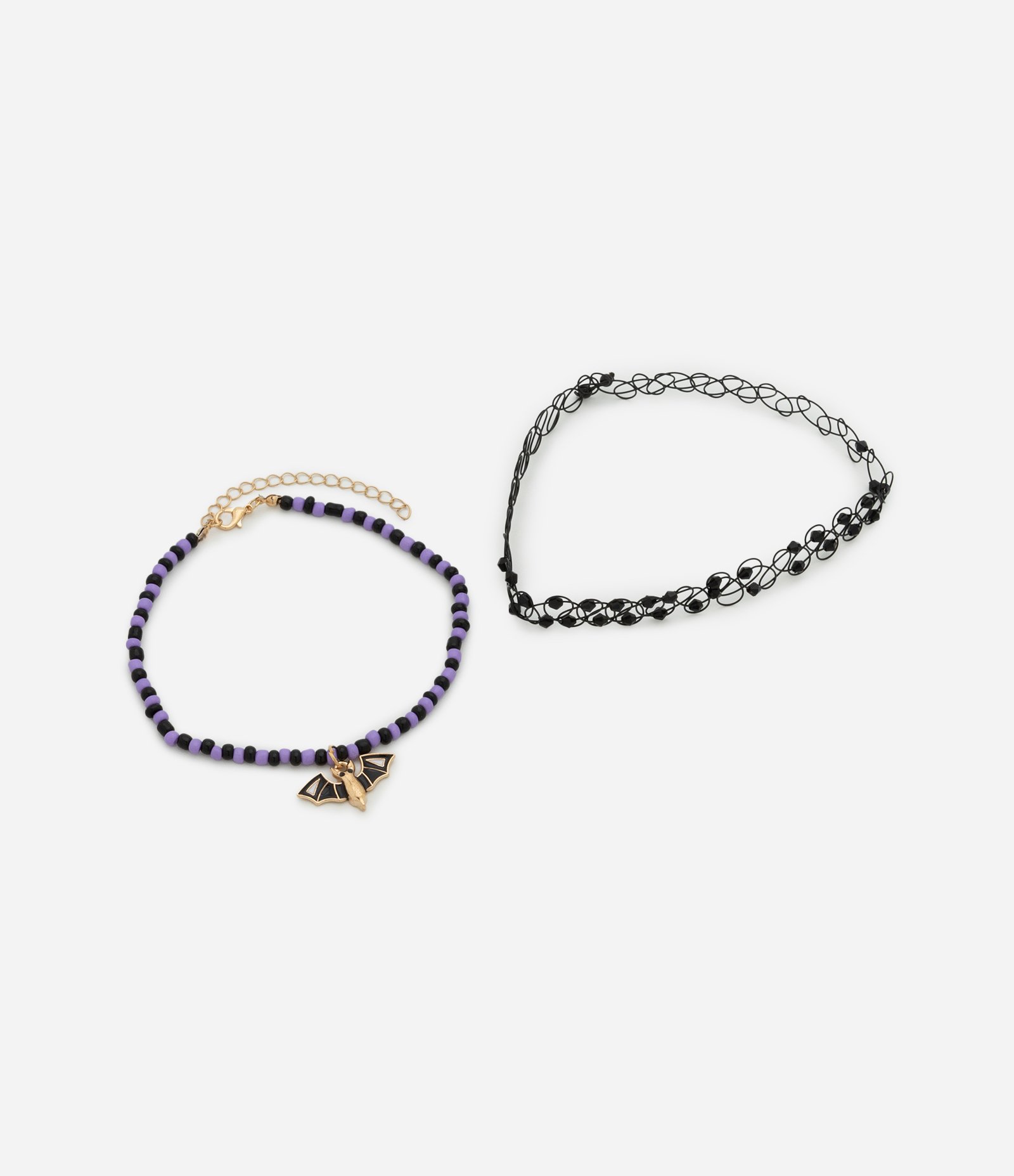 Kit 02 Colares Infantis com Pingente Halloween - Tam Único Preto 1