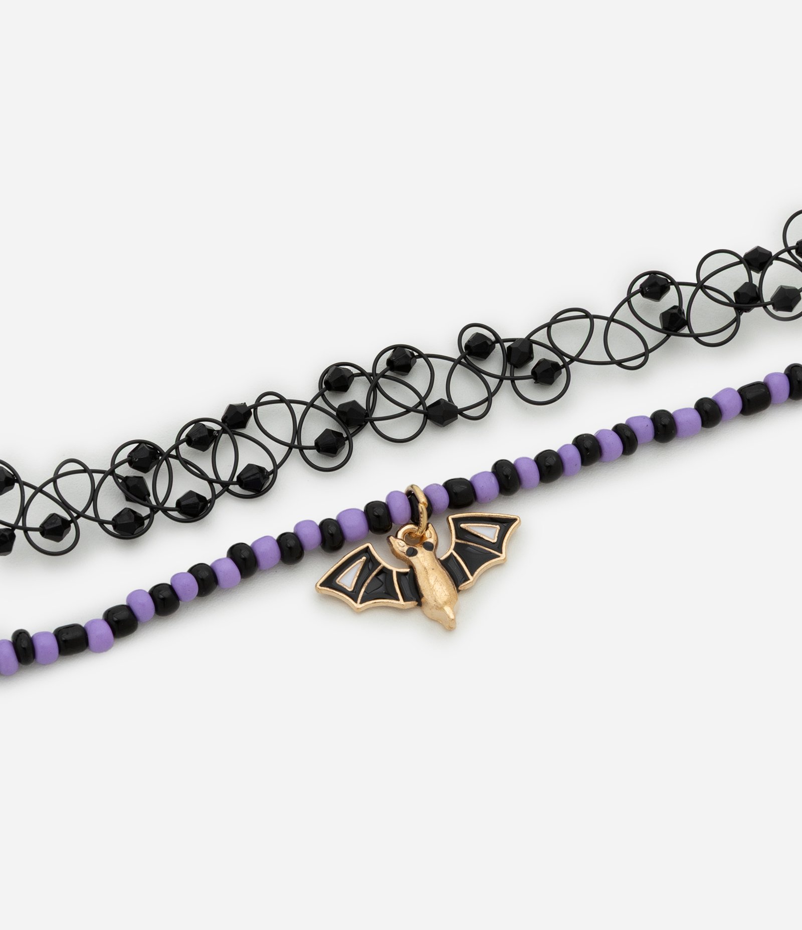 Kit 02 Colares Infantis com Pingente Halloween - Tam Único Preto 2