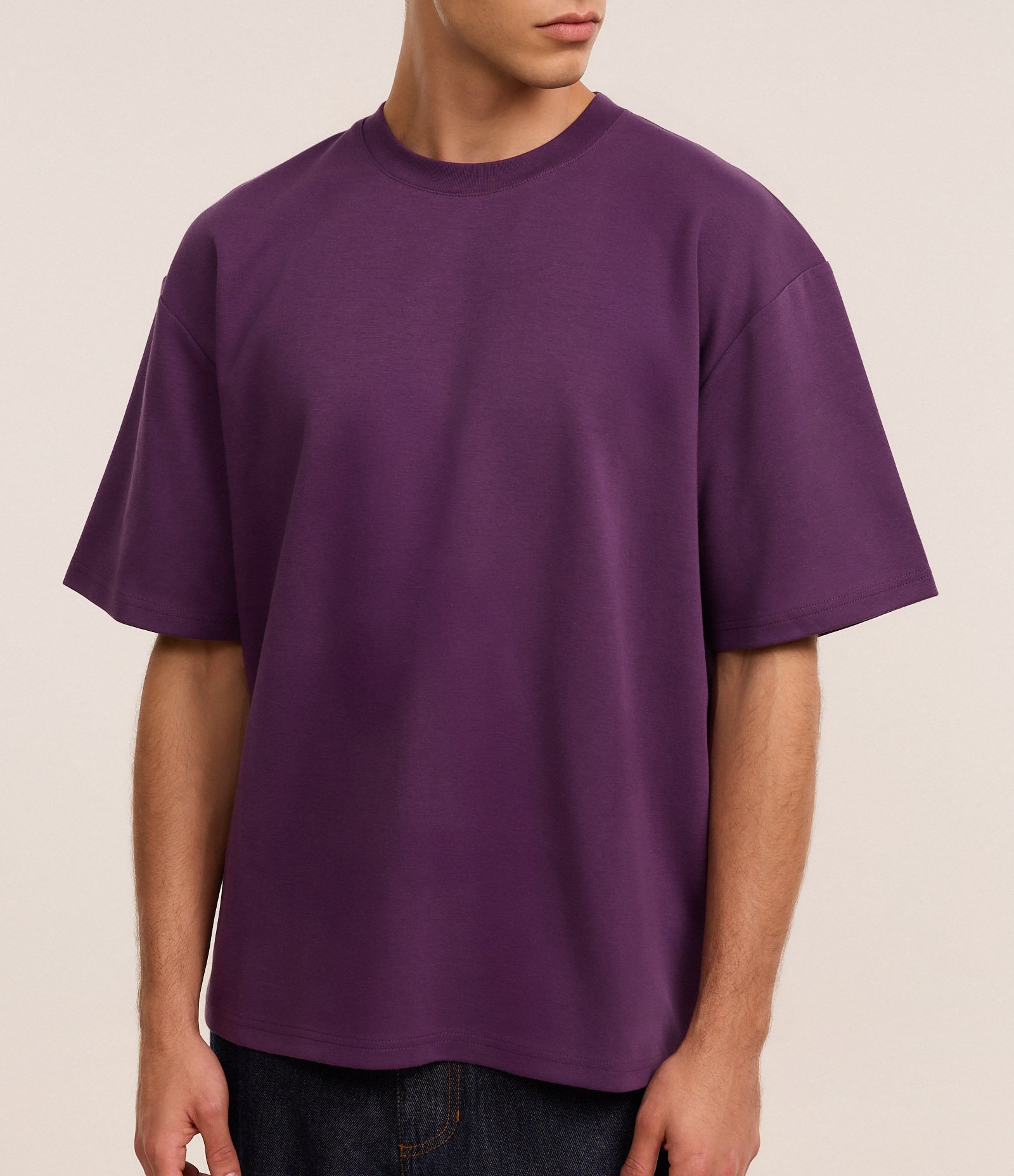 Camiseta Boxy em Tecnologia Dry e Algodão Roxo 3
