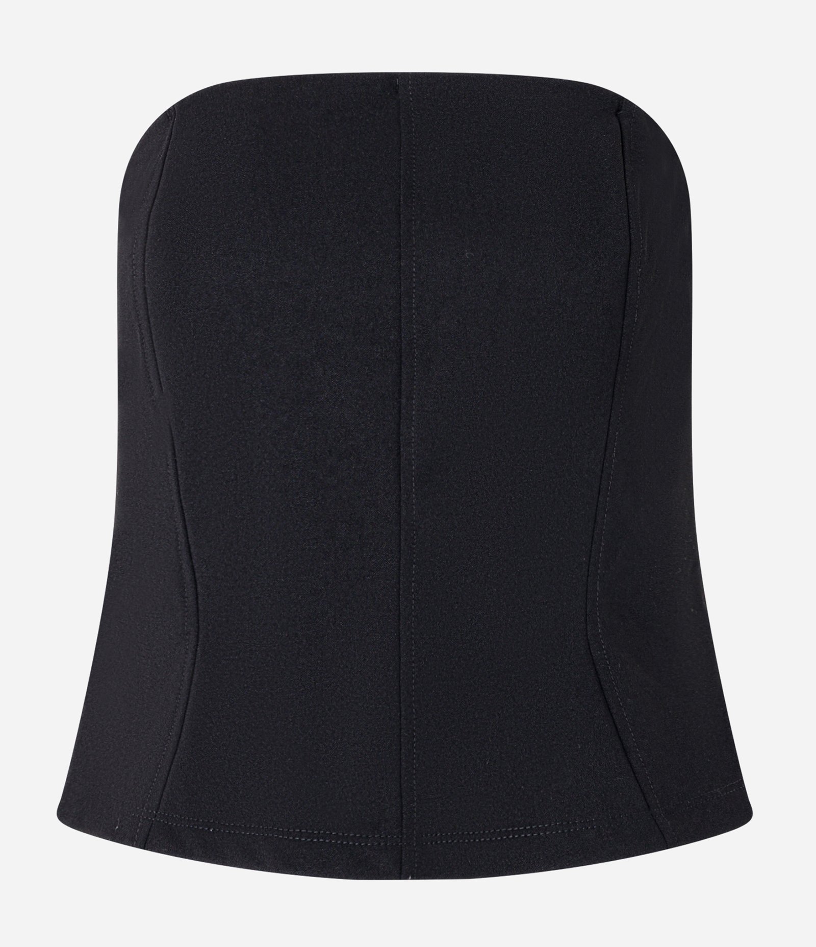 Blusa em Crepe Tomara que Caia com Recortes Frontais Preto 4