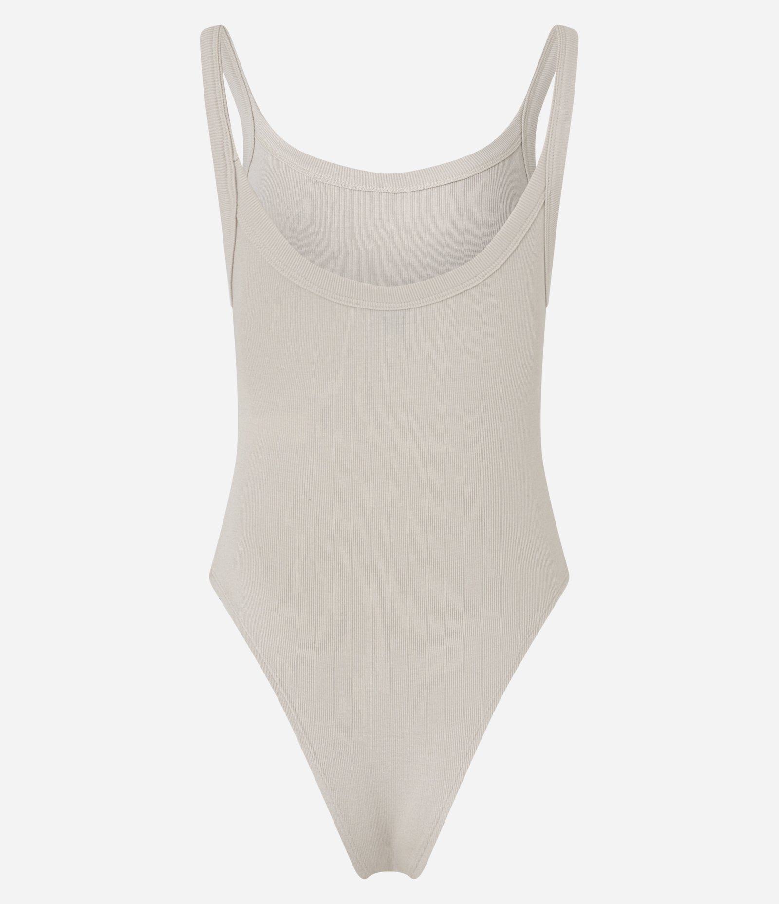 Body Básico em Ribana com Decote U Bege 3