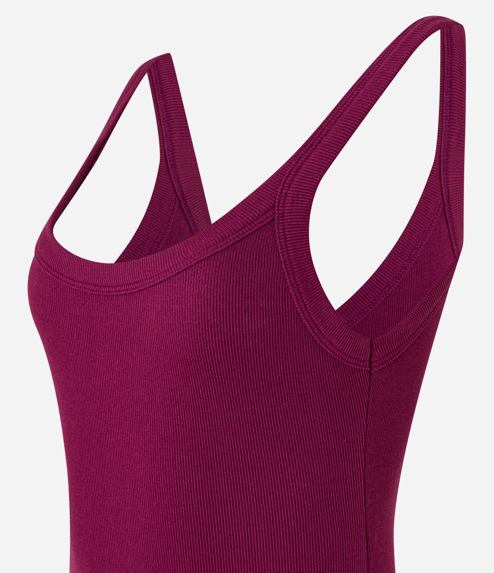 Body Básico em Ribana com Decote U Vermelho 9