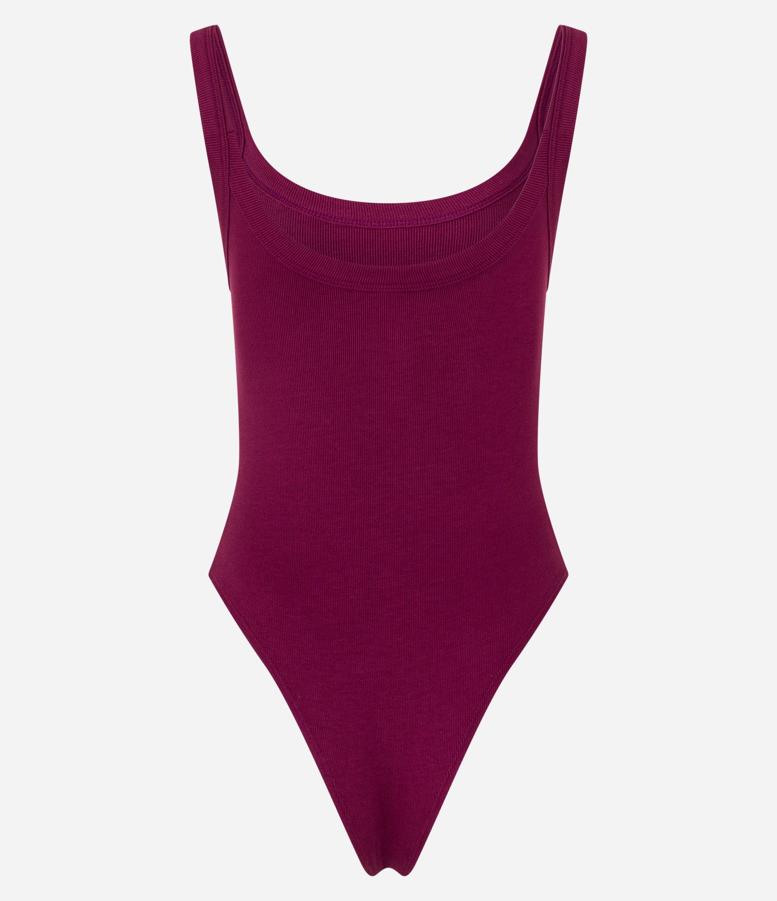 Body Básico em Ribana com Decote U Vermelho 10